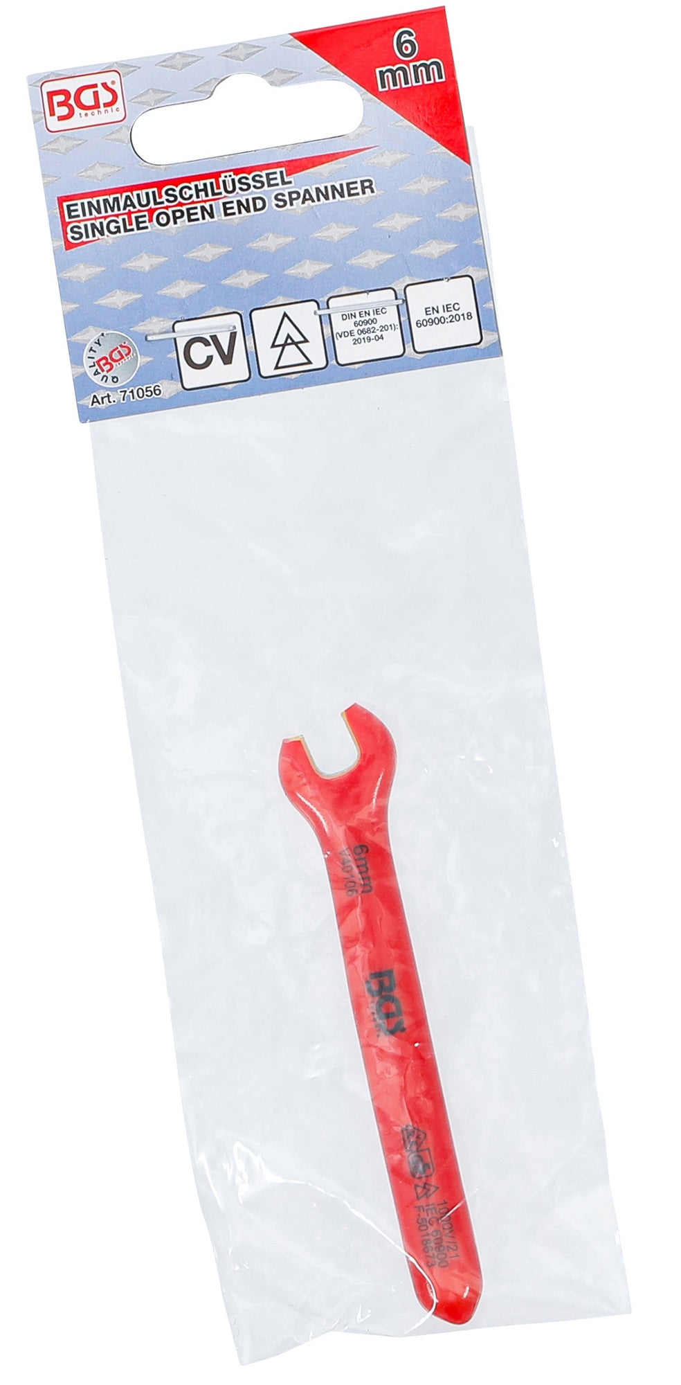 BGS 71056 VDE Einmaulschlüssel SW 6mm Hochvoltwerkzeug