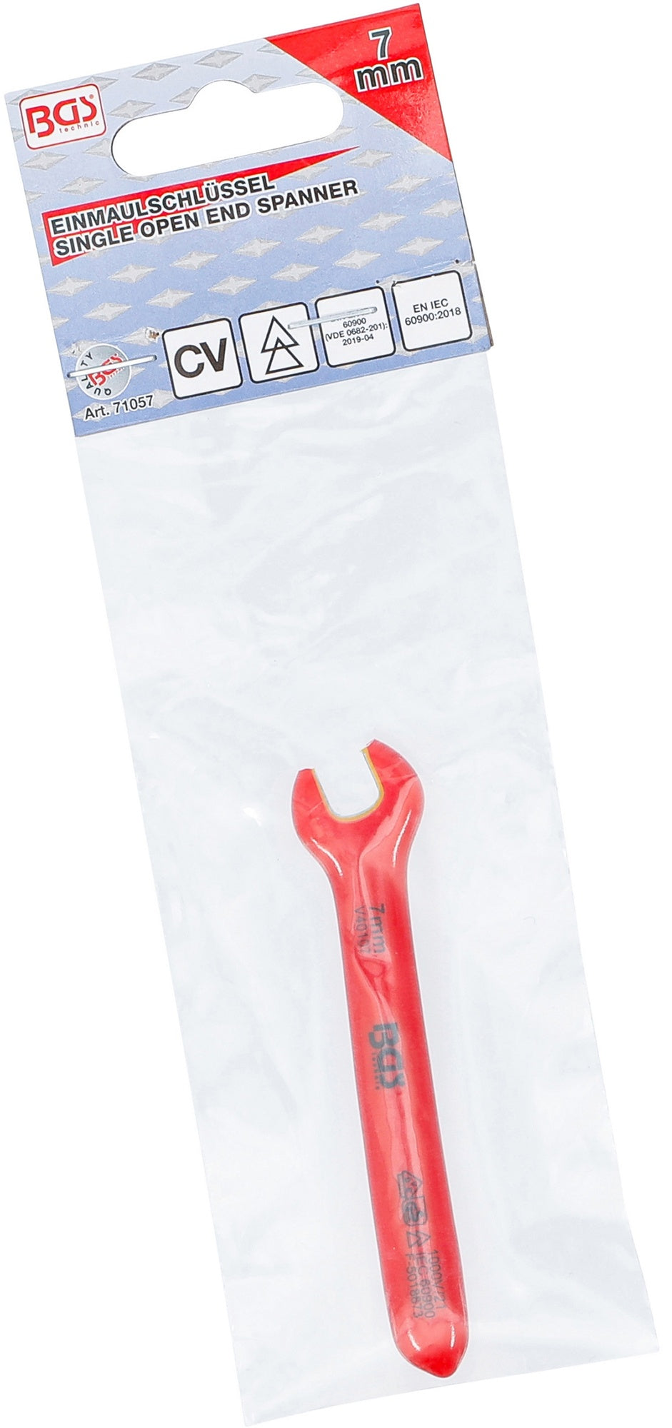 BGS 71057 VDE Einmaulschlüssel SW 7mm Hochvoltwerkzeug