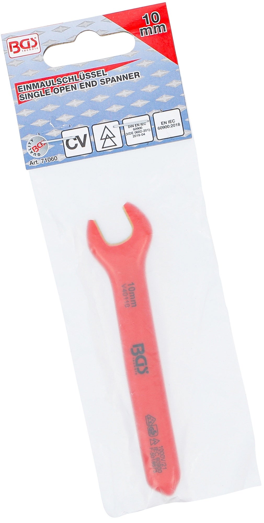 BGS 71060 VDE Einmaulschlüssel SW 10mm Hochvoltwerkzeug