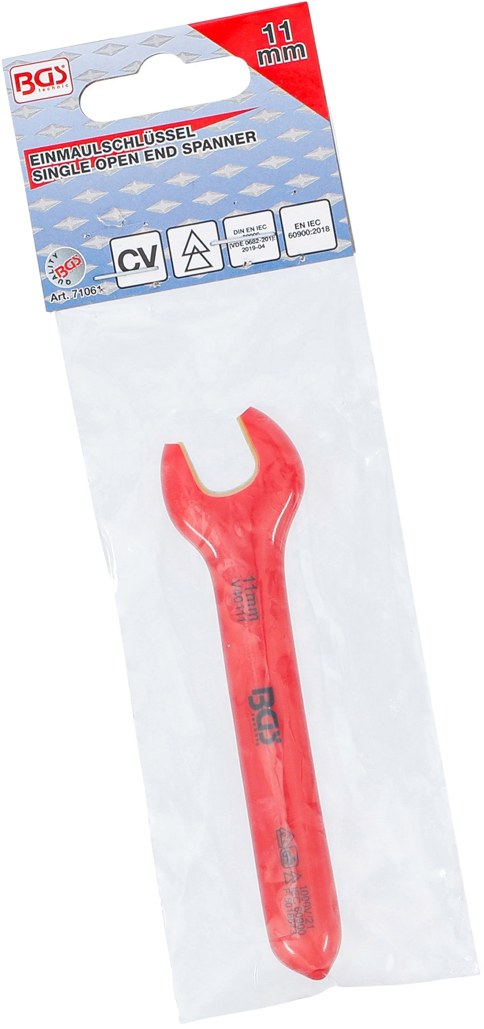 BGS 71061 VDE Einmaulschlüssel SW 11mm Hochvoltwerkzeug