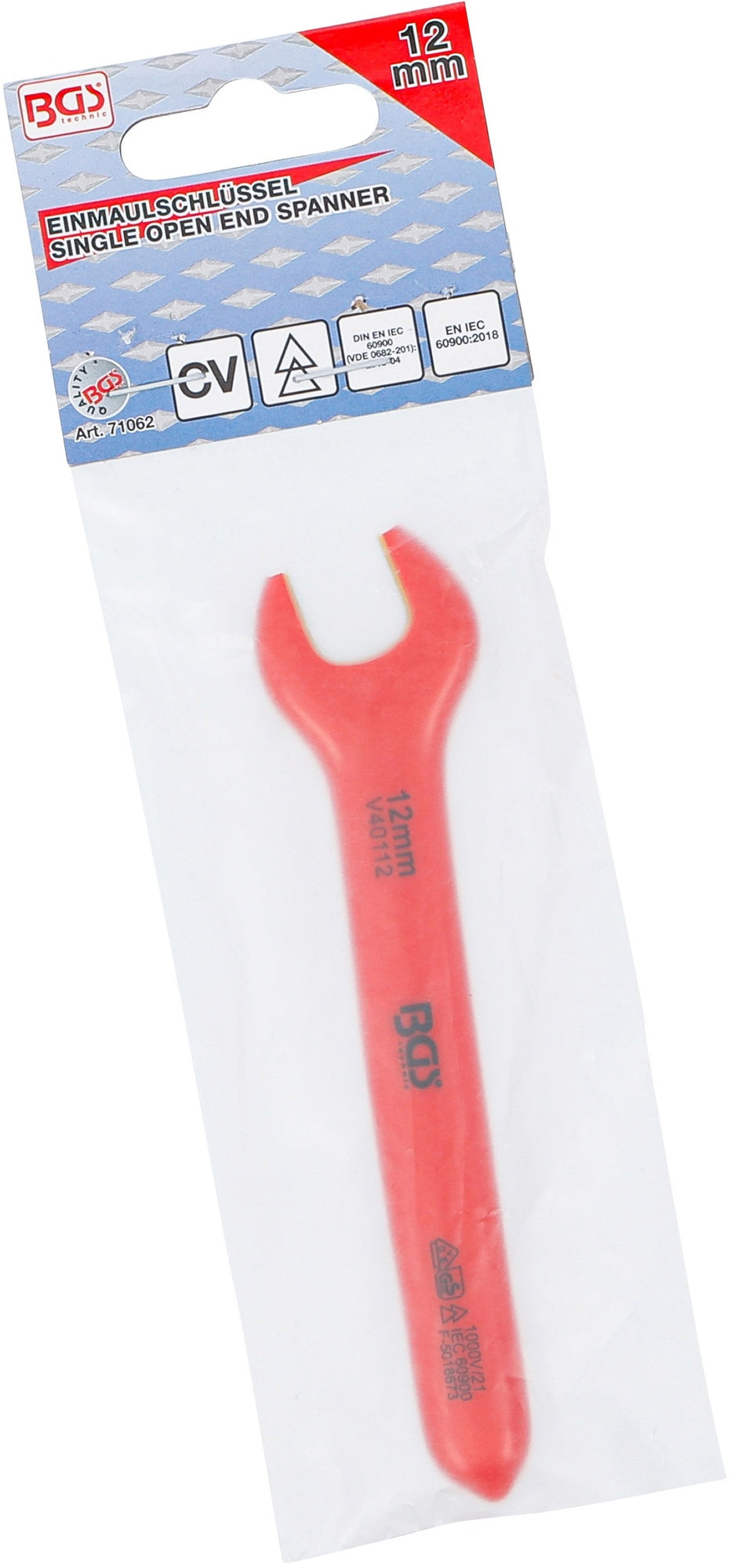 BGS 71062 VDE Einmaulschlüssel SW 12mm Hochvoltwerkzeug