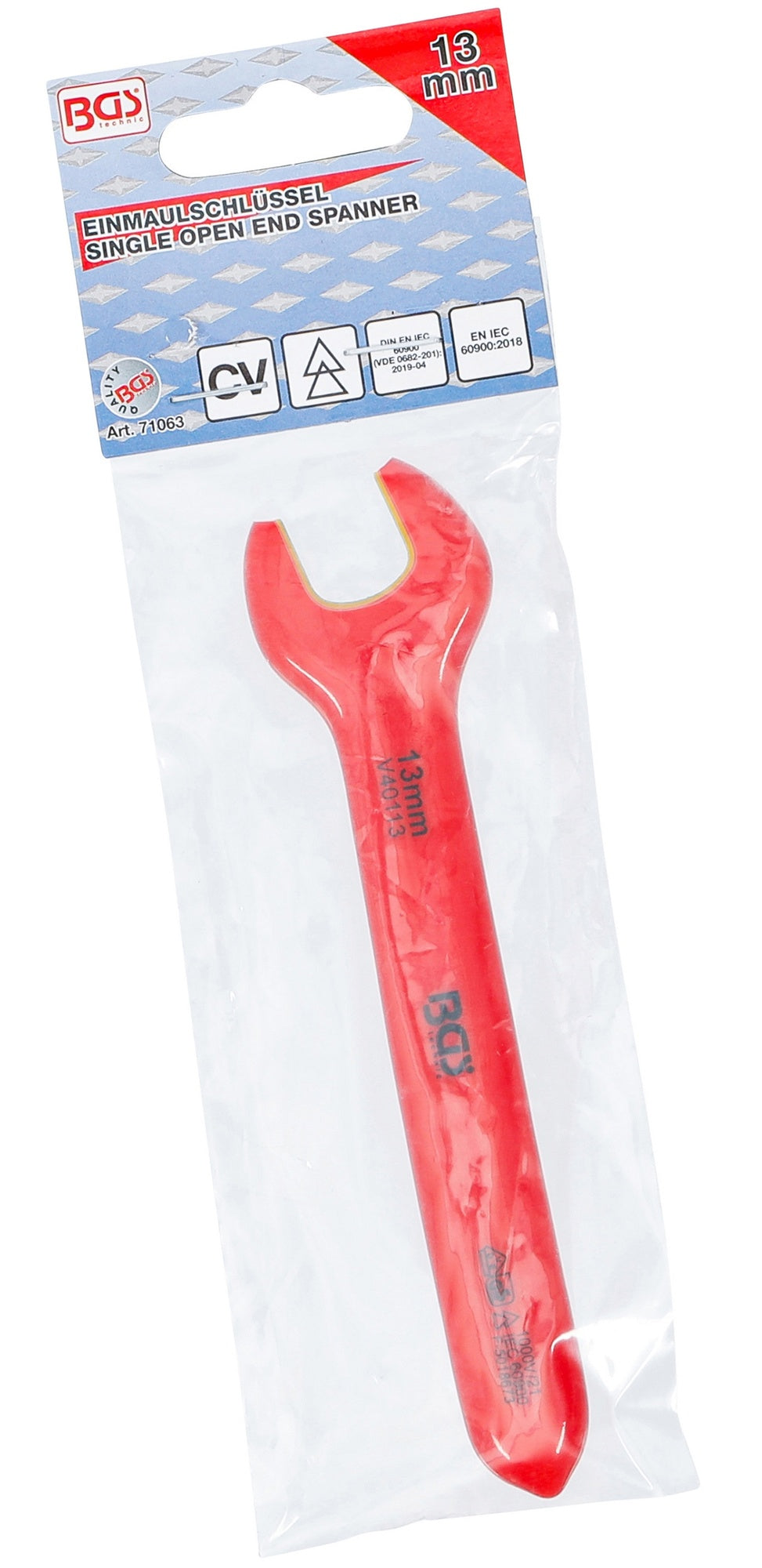 BGS 71063 VDE Einmaulschlüssel SW 13mm Hochvoltwerkzeug