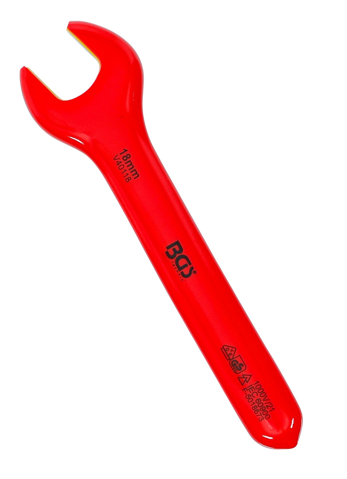 BGS 71068 VDE Einmaulschlüssel SW 18mm Hochvoltwerkzeug