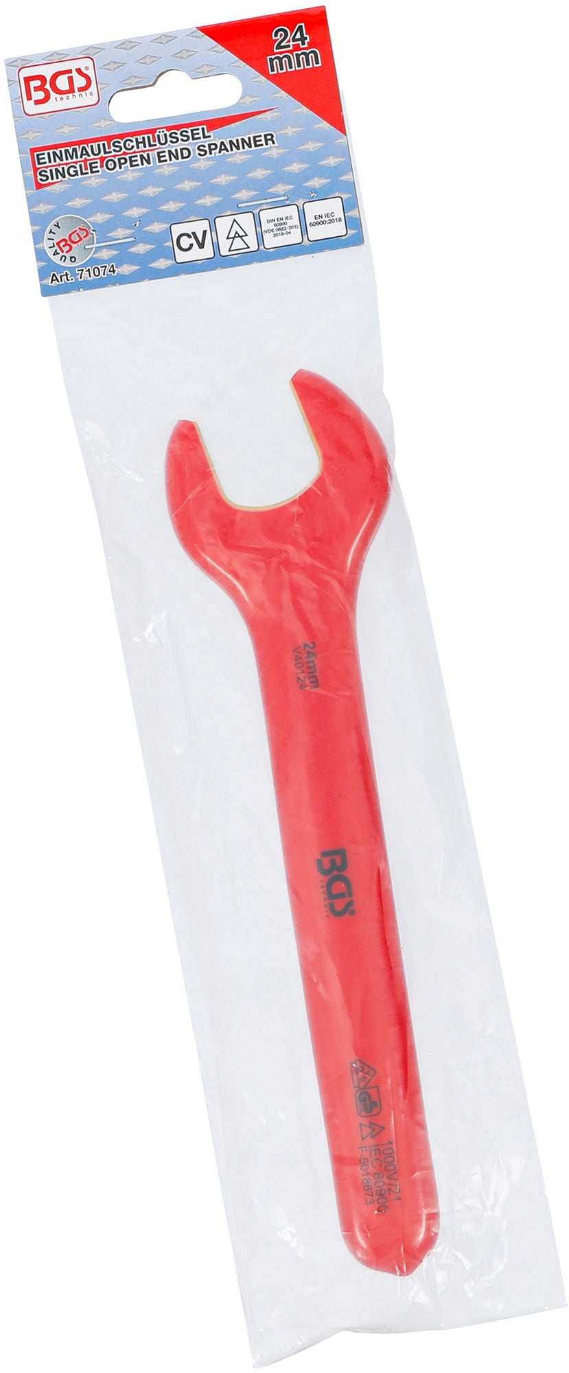 BGS 71074 VDE Einmaulschlüssel SW 24mm Hochvoltwerkzeug