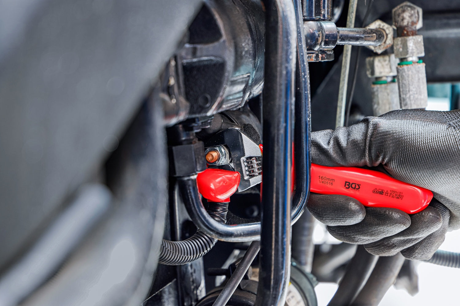 BGS 71096 VDE Rollgabelschlüssel SW max. 20,5mm Maulstellung 15° abgewinkelt