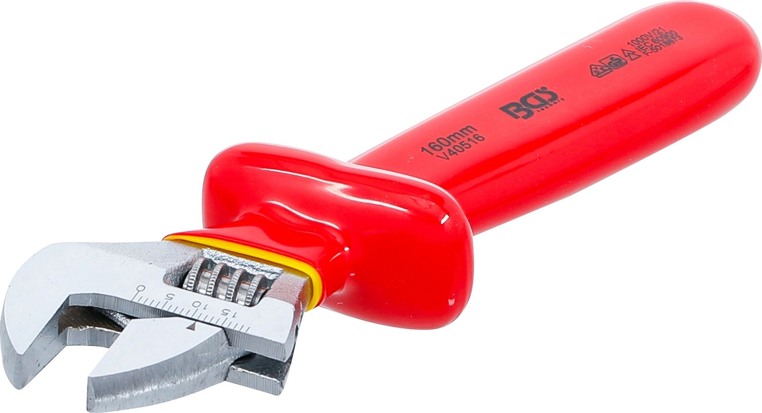 BGS 71096 VDE Rollgabelschlüssel SW max. 20,5mm Maulstellung 15° abgewinkelt