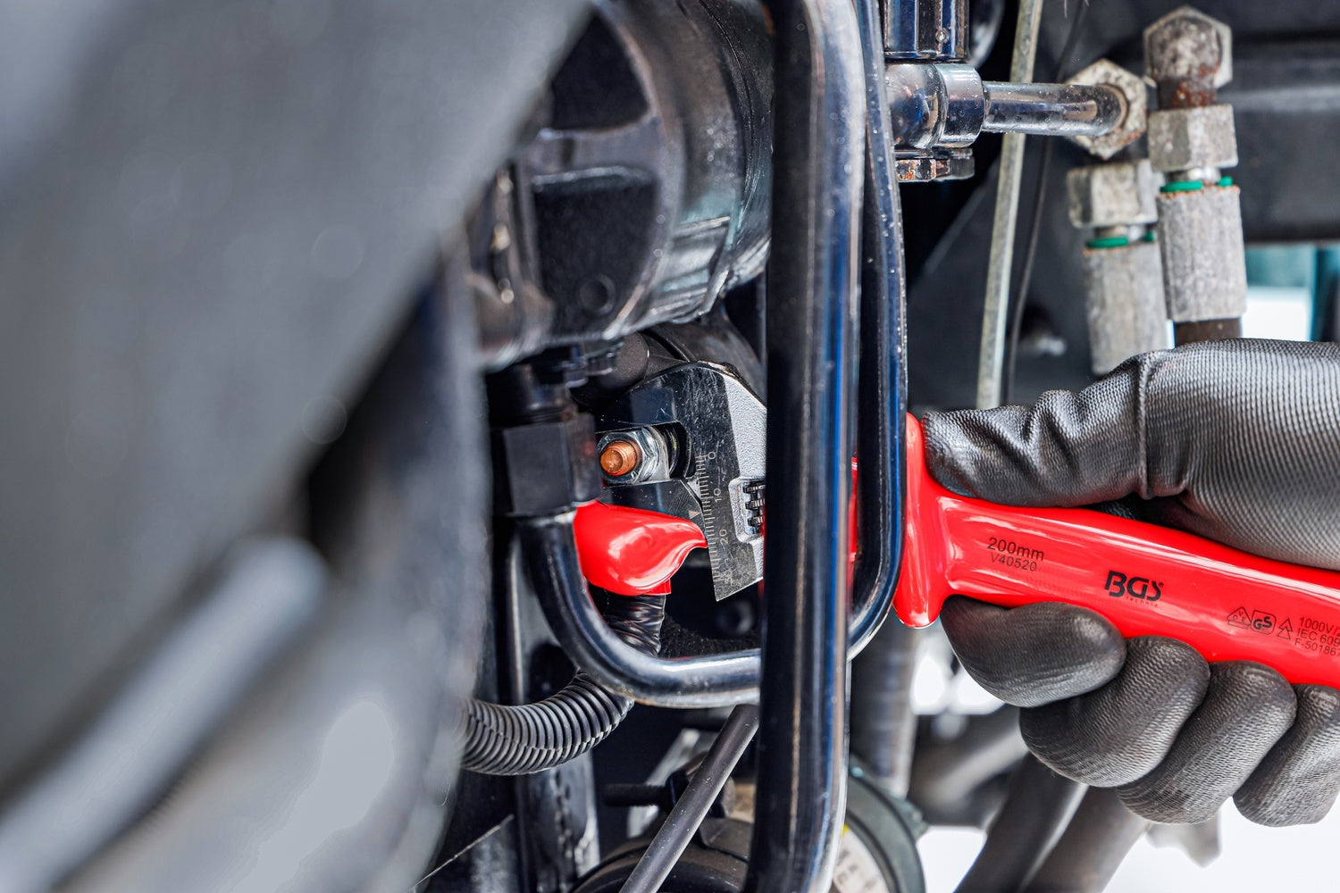 BGS 71097 VDE Rollgabelschlüssel SW max. 34mm Maulstellung 15° abgewinkelt