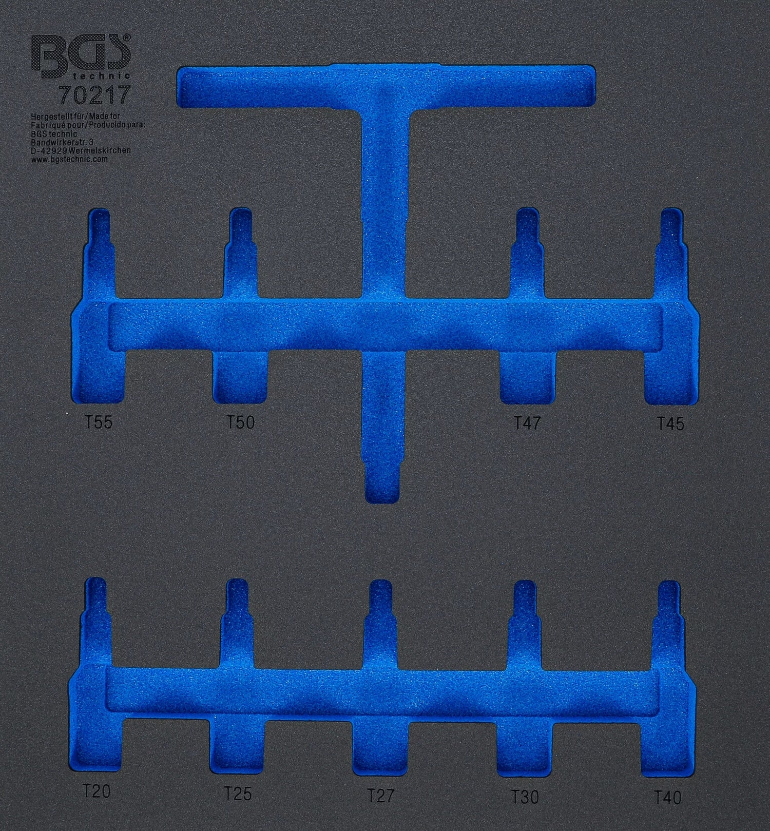 BGS 7131-1 Werkstattwageneinlage 2/3 leer für Arikel 70217