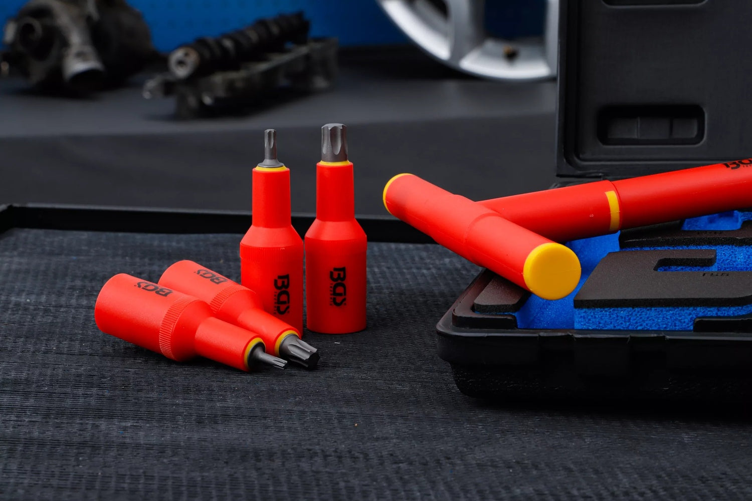 BGS 7131 VDE Biteinsätze T-Profil (für Torx) T20 - T55 Antrieb Innenvierkant 12,5mm (1/2")