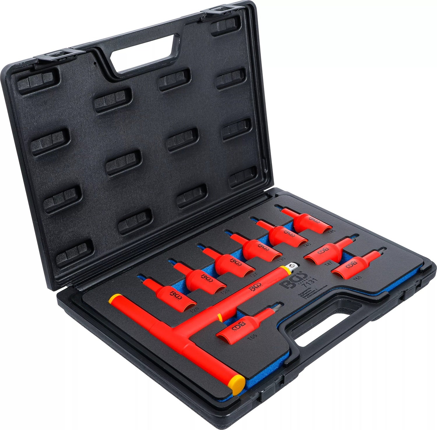 BGS 7131 VDE Biteinsätze T-Profil (für Torx) T20 - T55 Antrieb Innenvierkant 12,5mm (1/2")