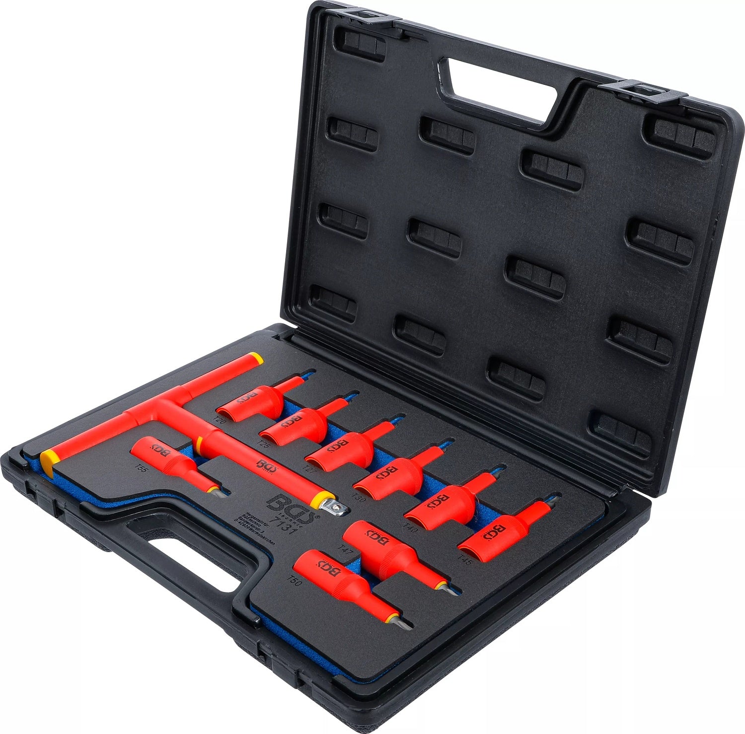 BGS 7131 VDE Biteinsätze T-Profil (für Torx) T20 - T55 Antrieb Innenvierkant 12,5mm (1/2")