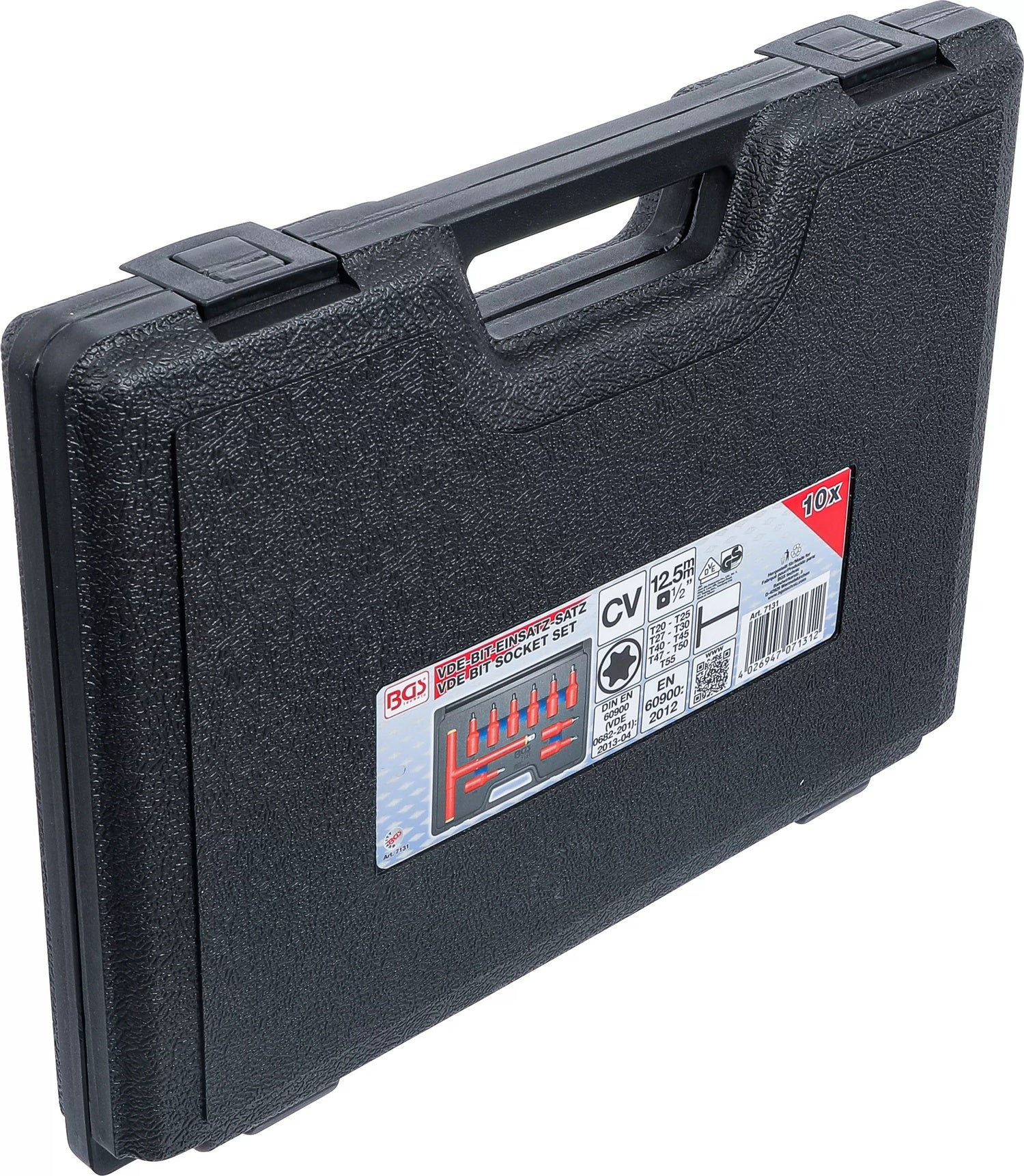 BGS 7131 VDE Biteinsätze T-Profil (für Torx) T20 - T55 Antrieb Innenvierkant 12,5mm (1/2")