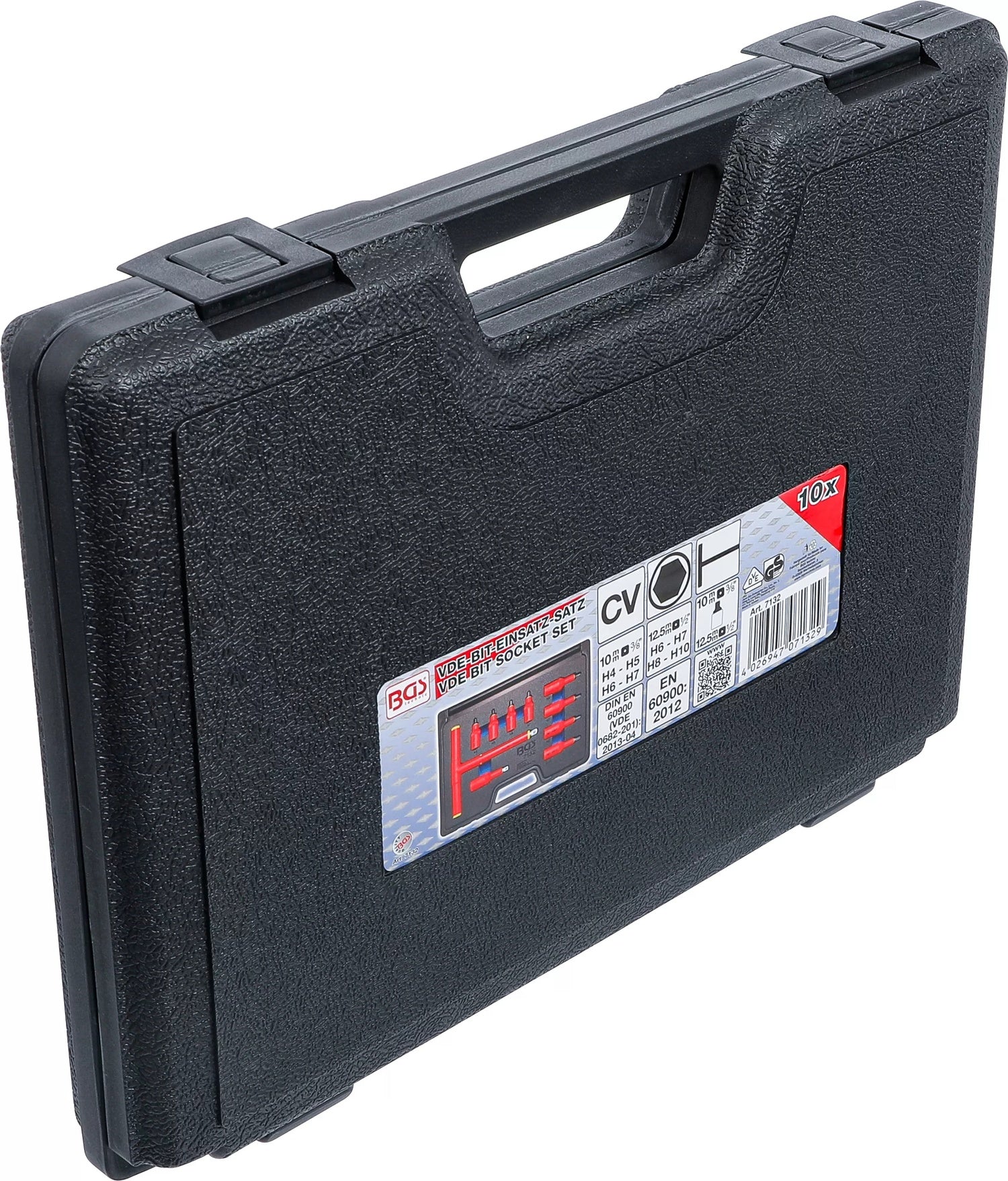 BGS 7132 VDE Biteinsätze Antrieb Innenvierkant 10mm (3/8"), 12,5mm (1/2") Innensechskant 4 - 10mm