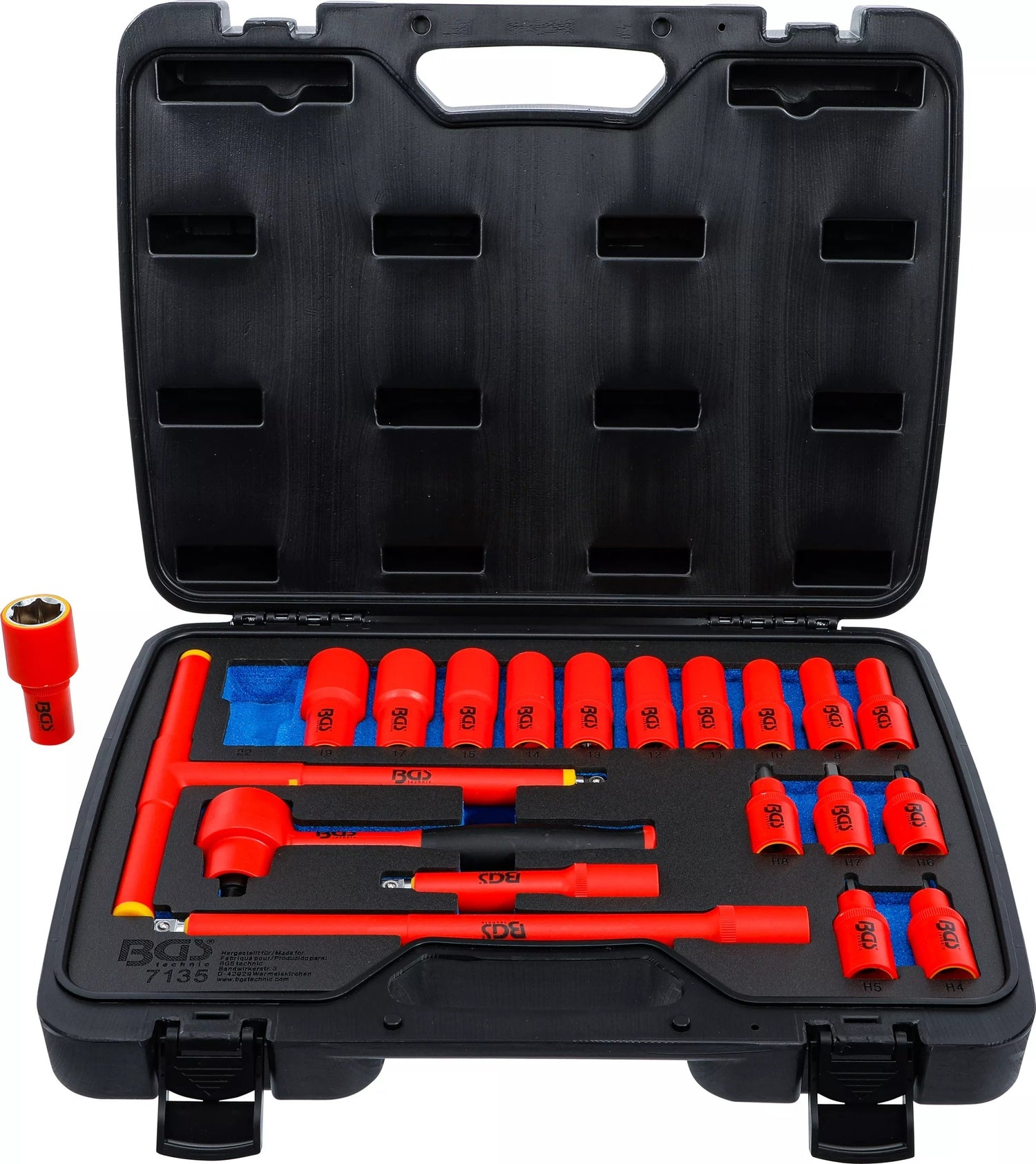BGS 7135 Satz VDE Steckschlüssel Bit Einsätze Antrieb 10mm (3/8") 20 teilig