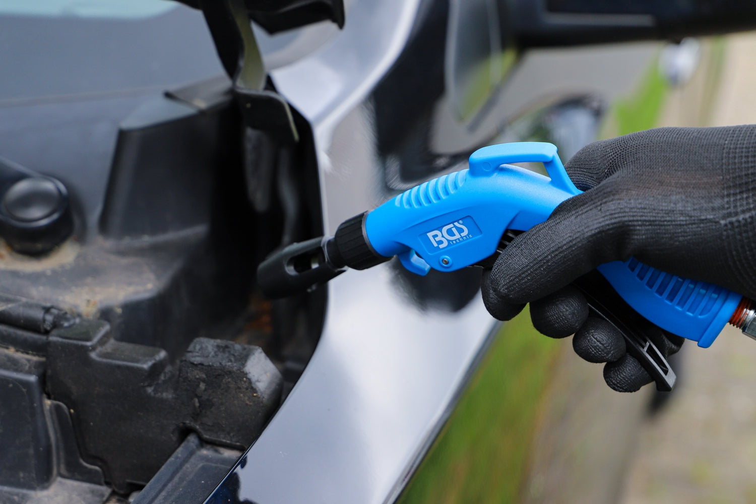 BGS 7177 Satz Druckluft Ausblaspistole mit 5 Aufsätzen