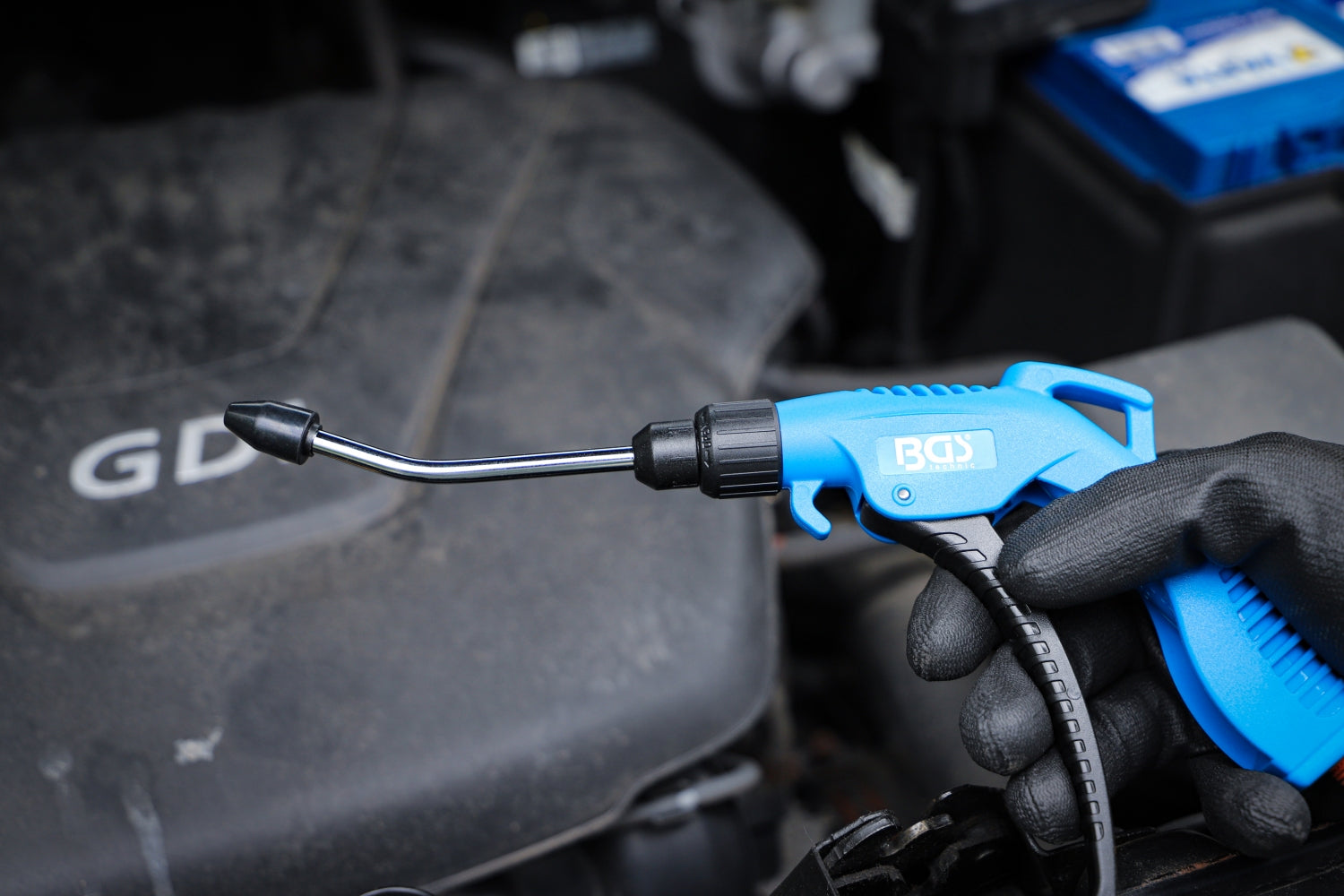 BGS 7177 Satz Druckluft Ausblaspistole mit 5 Aufsätzen