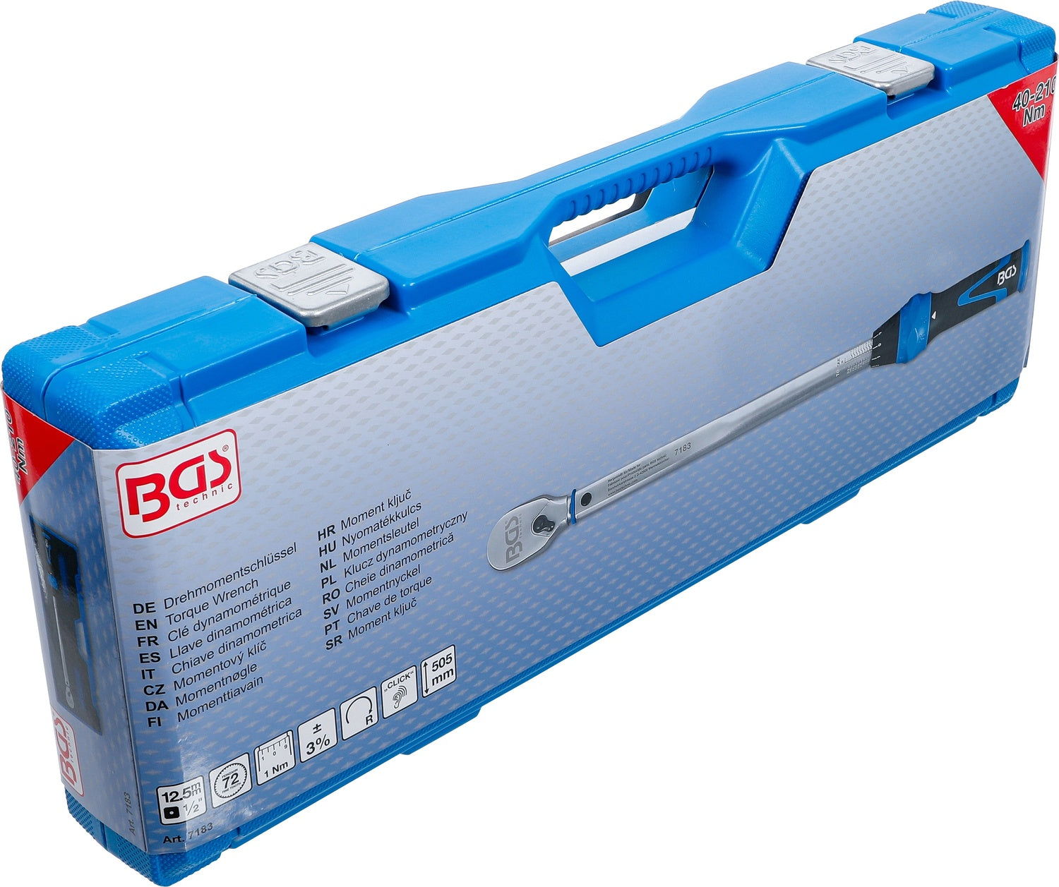BGS 7183 Drehmomentschlüssel Abtrieb Außenvierkant 12,5mm (1/2") 40 - 210Nm