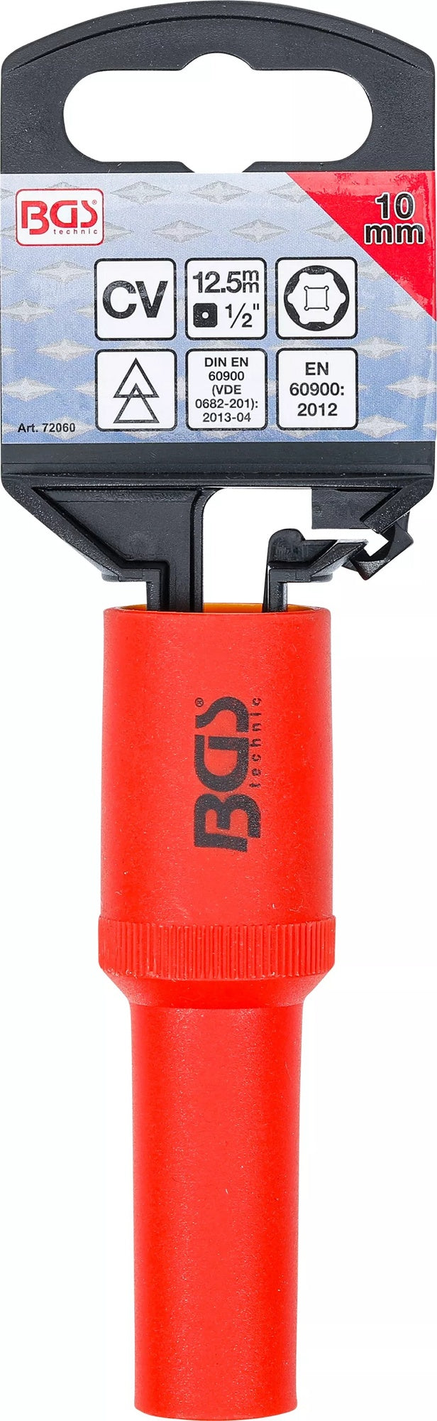 BGS 72060 VDE Steckschlüssel Einsatz Sechskant SW 10mm Antrieb 12,5mm (1/2")