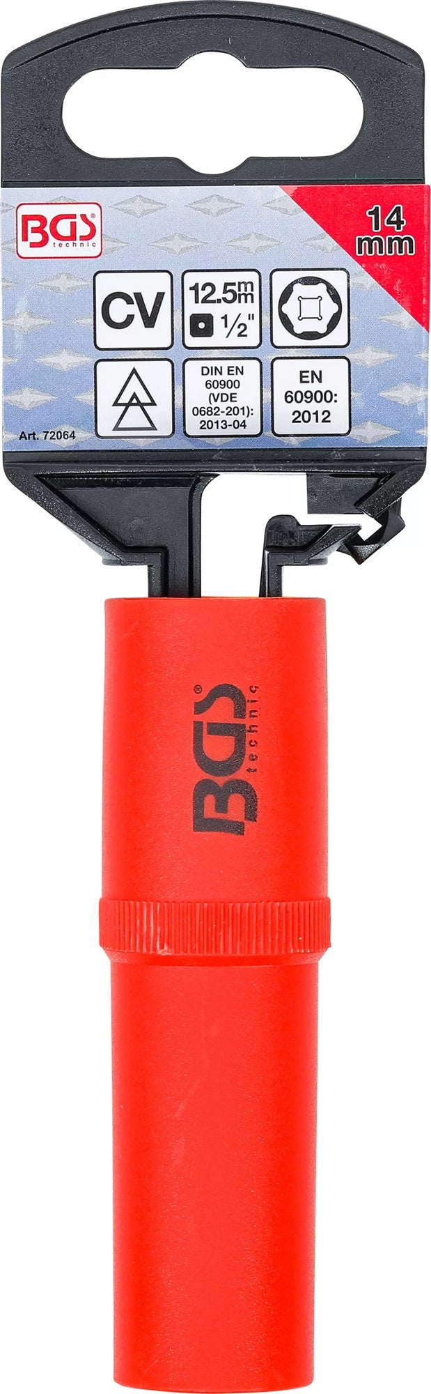 BGS 72064 VDE Steckschlüssel Einsatz Sechskant SW 14mm Antrieb 12,5mm (1/2")