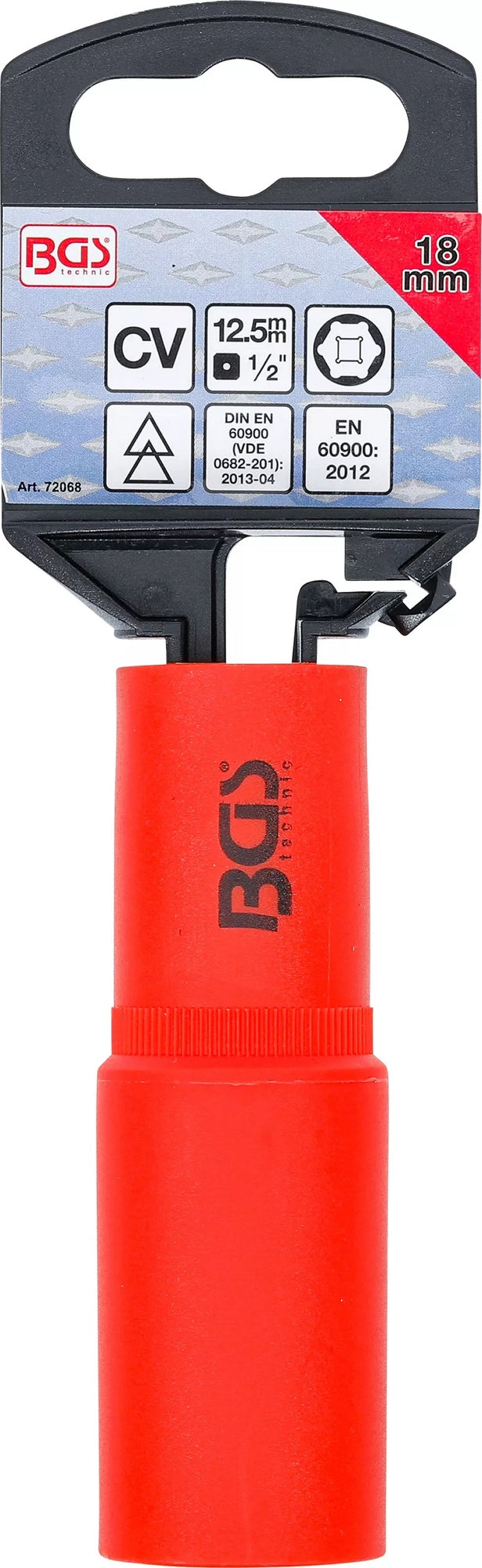 BGS 72068 VDE Steckschlüssel Einsatz Sechskant SW 18mm Antrieb 12,5mm (1/2")