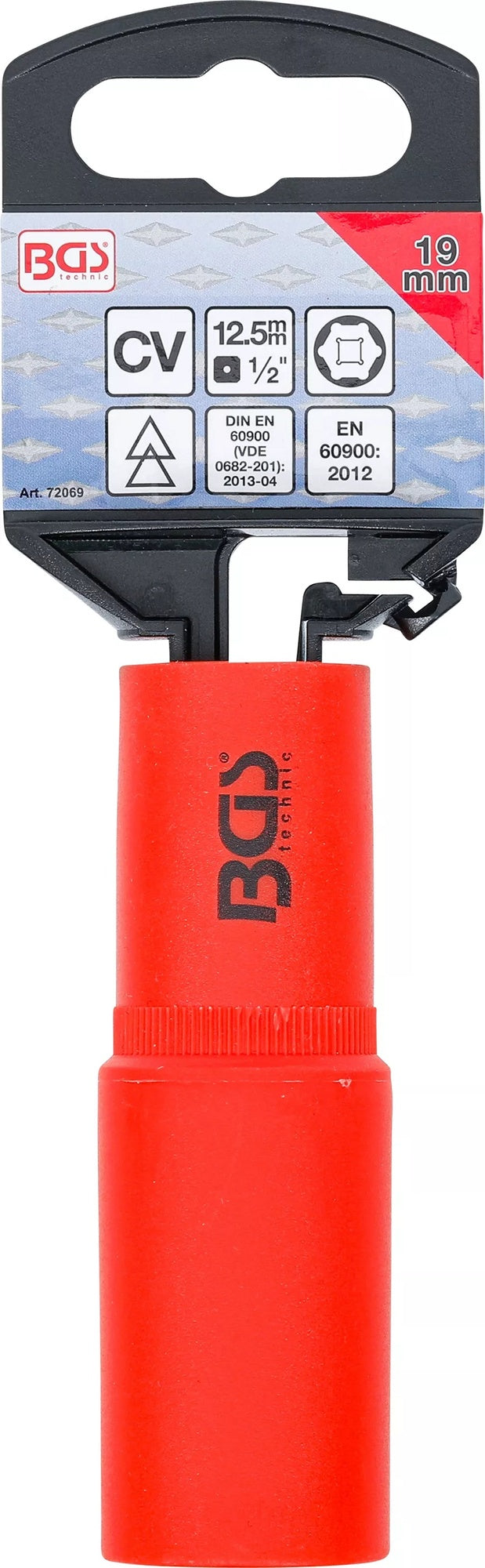 BGS 72069 VDE Steckschlüssel Einsatz Sechskant SW 19mm Antrieb 12,5mm (1/2")