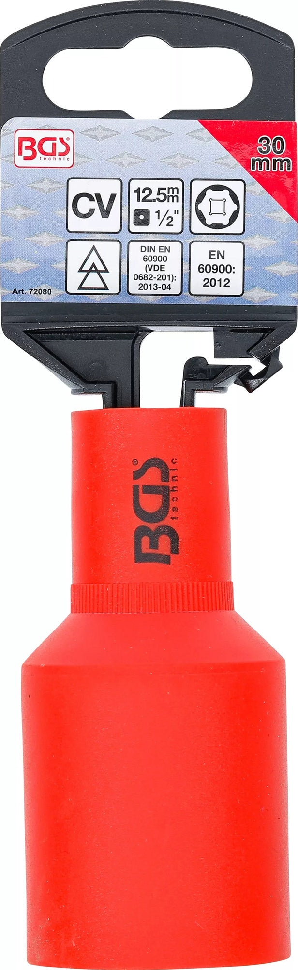 BGS 72080 VDE Steckschlüssel Einsatz Sechskant SW 30mm Antrieb 12,5mm (1/2")