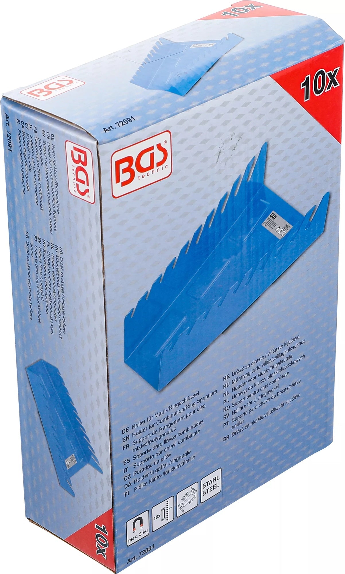 BGS 72091 Magnethalter für Maulschlüssel Ringschlüssel Metall 10 Auflagen