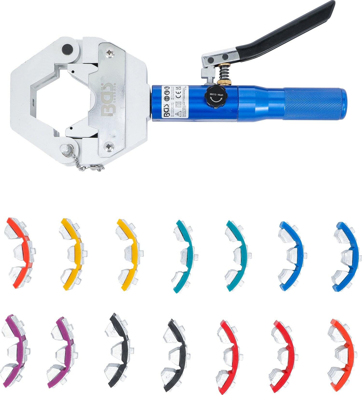 BGS 72093 Satz Crimpzangen hydraulisch für Pressanschlüsse an Schlauchleitungen