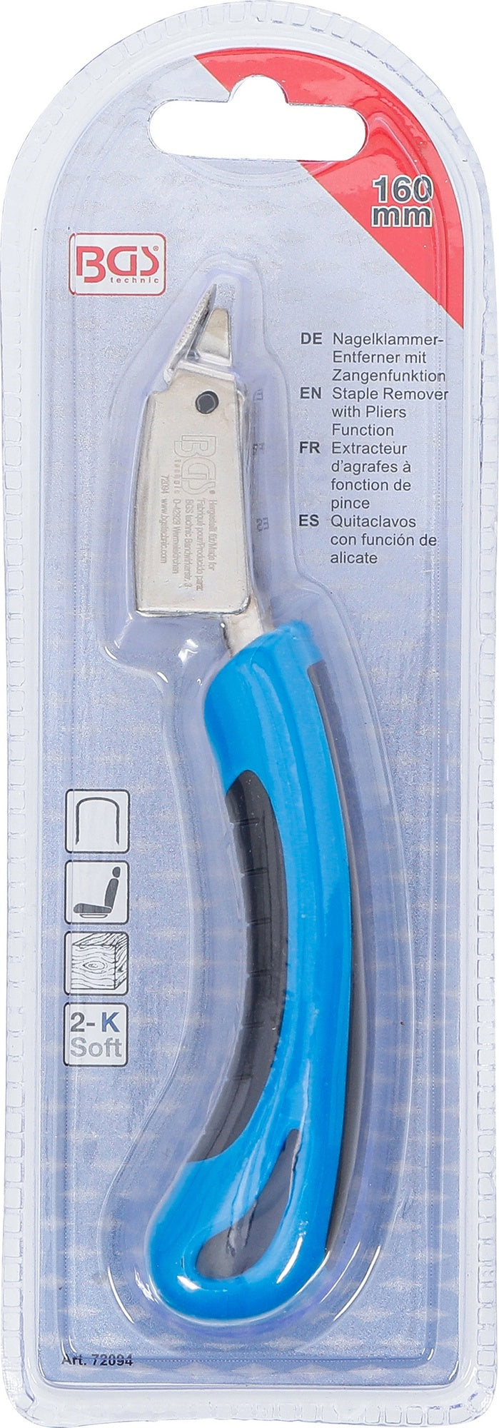 BGS 72094 Nagelklammer Entferner Zangenfunktion Länge 160mm