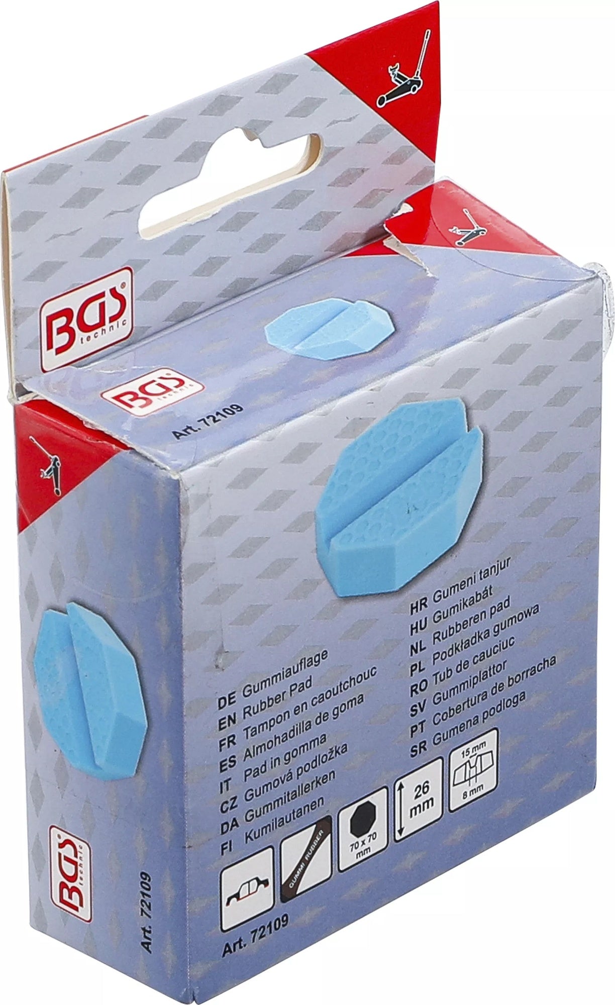 BGS 72109 Gummiauflage Gummiteller für Wagenheber 70 x 70 x 26mm