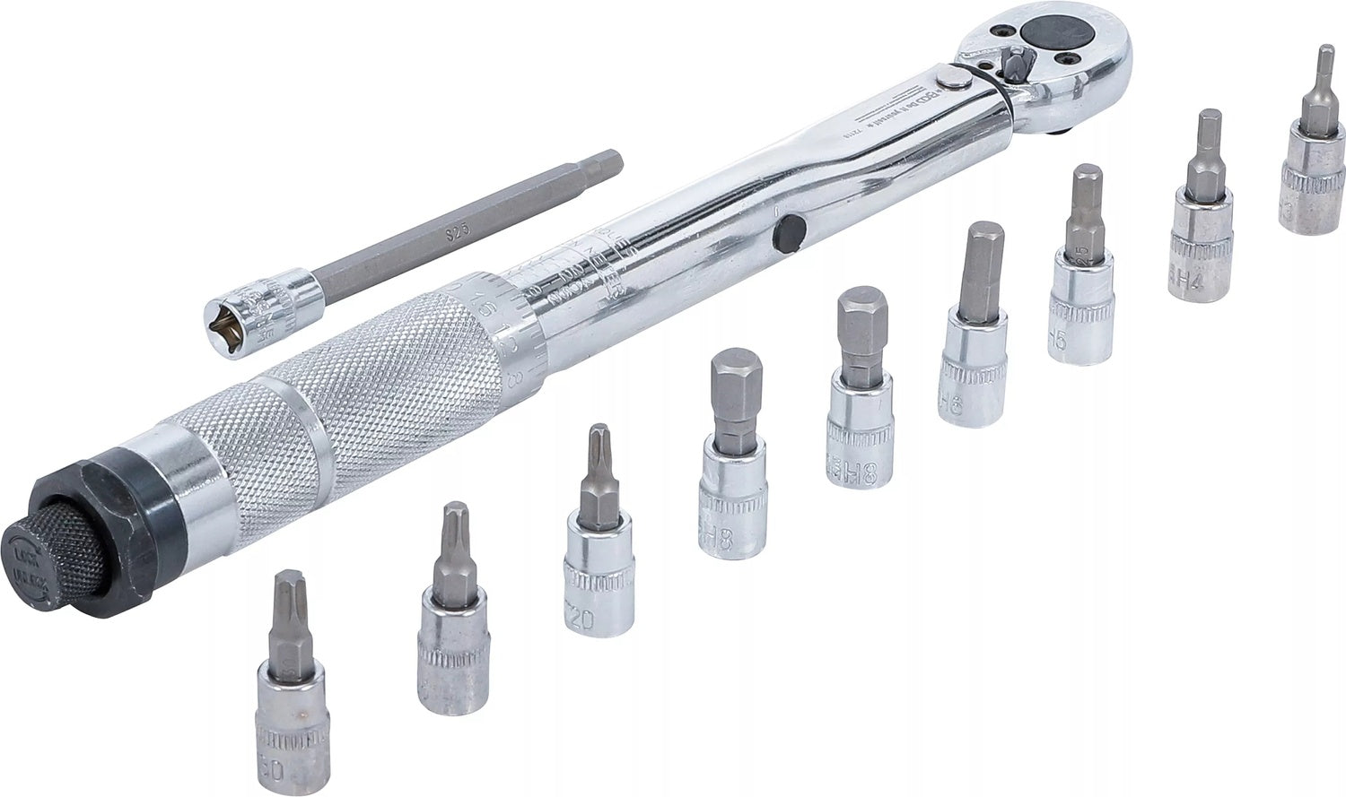 BGS DIY 72118 Satz Drehmomentschlüssel Außenvierkant 6,3mm (1/4") 2 - 24Nm Fahrrad