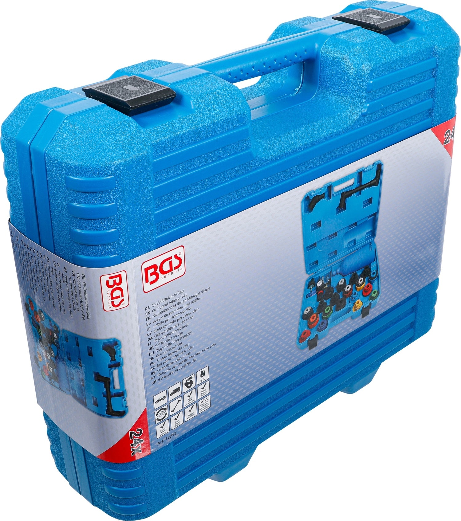 BGS 72213 Satz Einfülltrichter für Öl aus Kunststoff 24 teilig