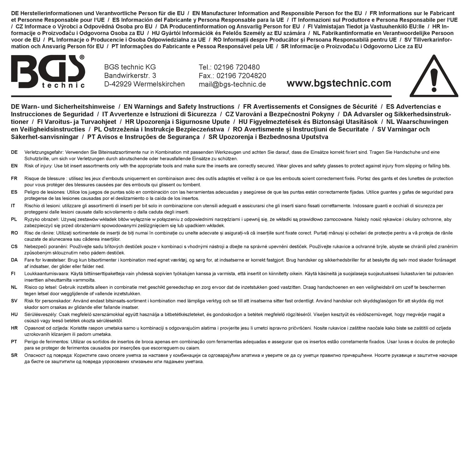 BGS 7298 Satz Kraft Biteinsatz unterschiedliche Abtriebsprofile 56 teilig