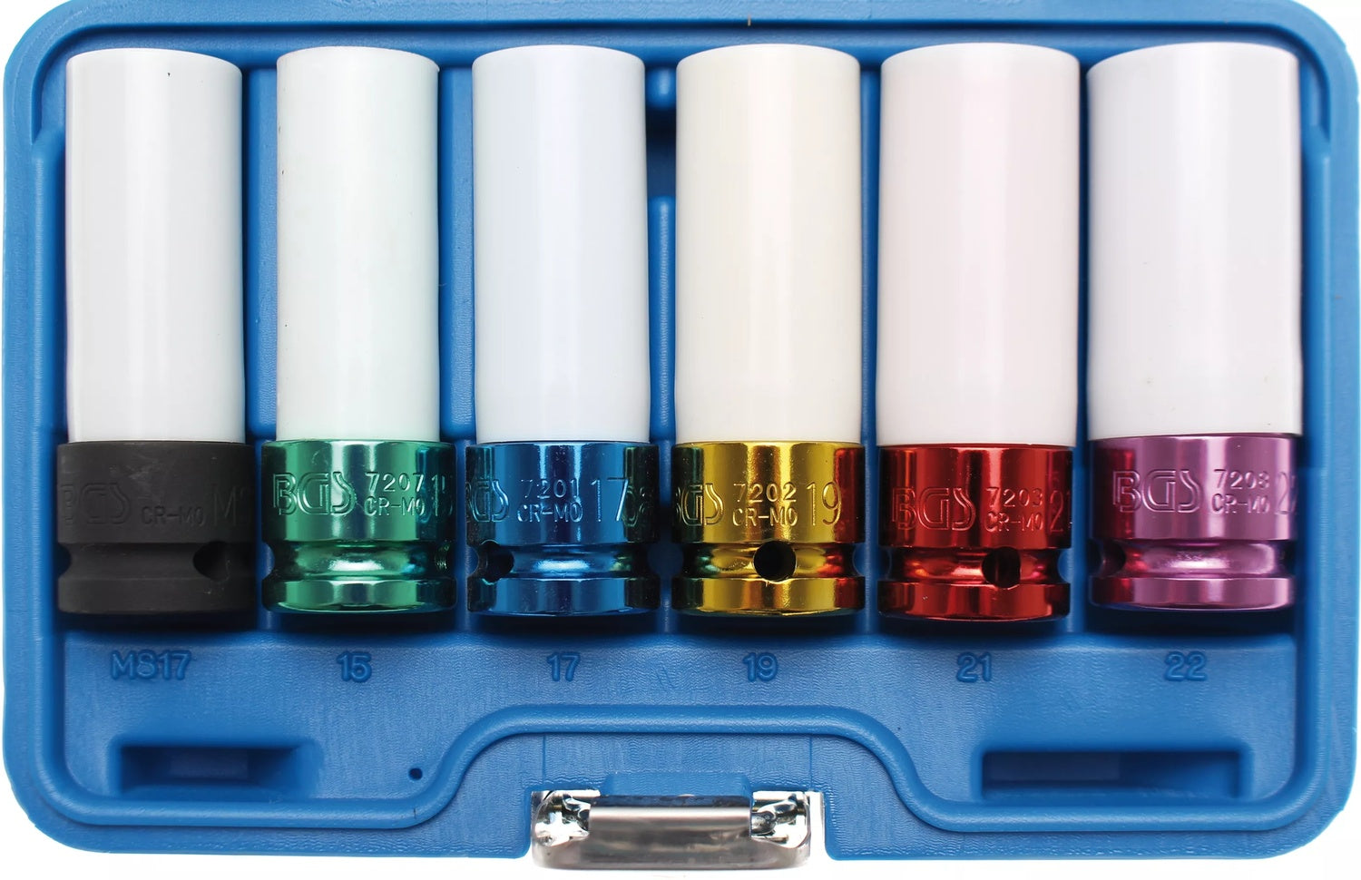 BGS 7307 Satz IMPACT 6 Nüsse für Radmuttern Alufelgen Felgen 15 17 19 21 22mm + S-Klasse MS17