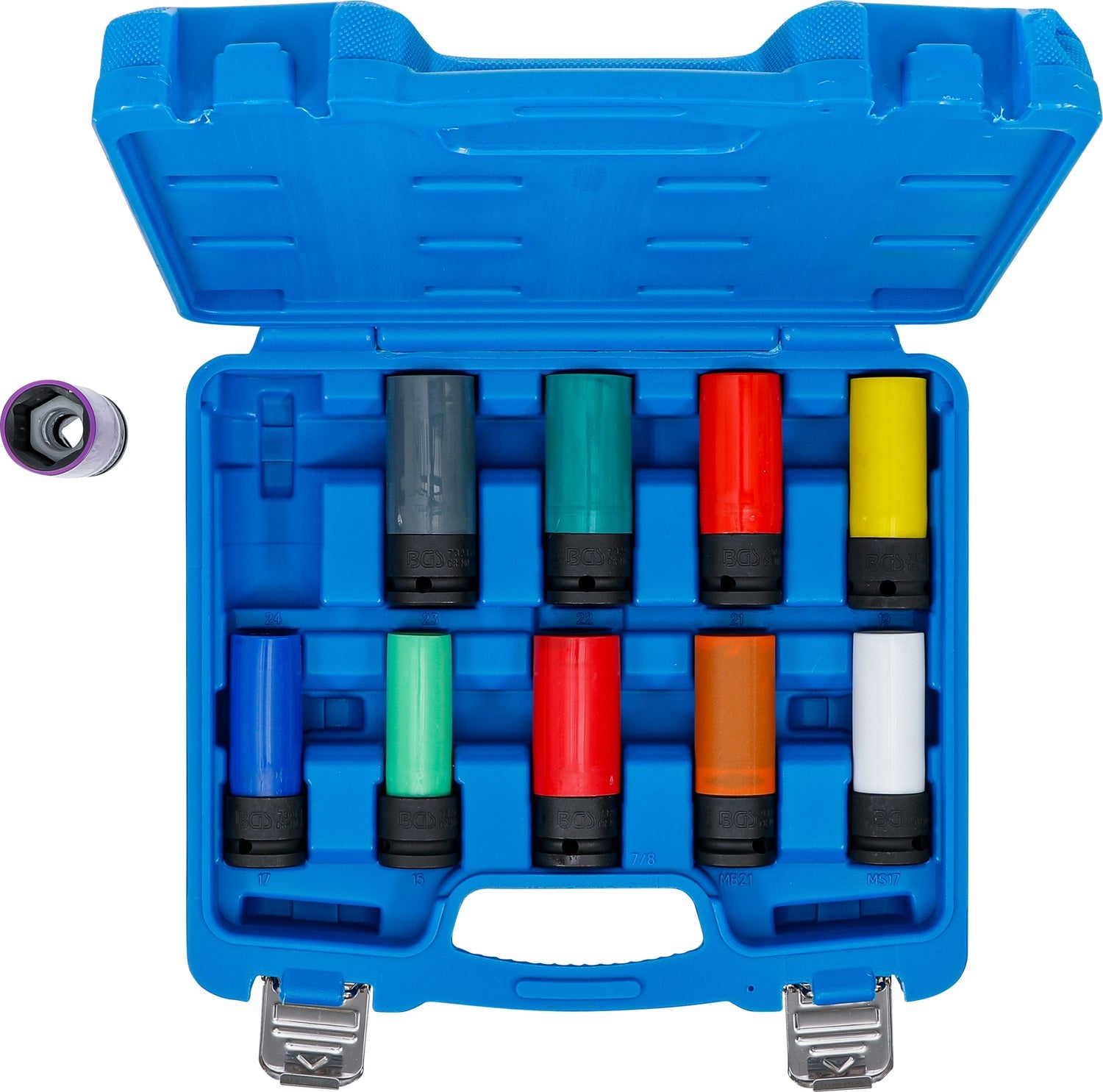 BGS 7311 Satz Kraft Schoneinsätze Spezial-Radschrauben Antrieb 12,5mm (1/2") SW 15 - 24mm