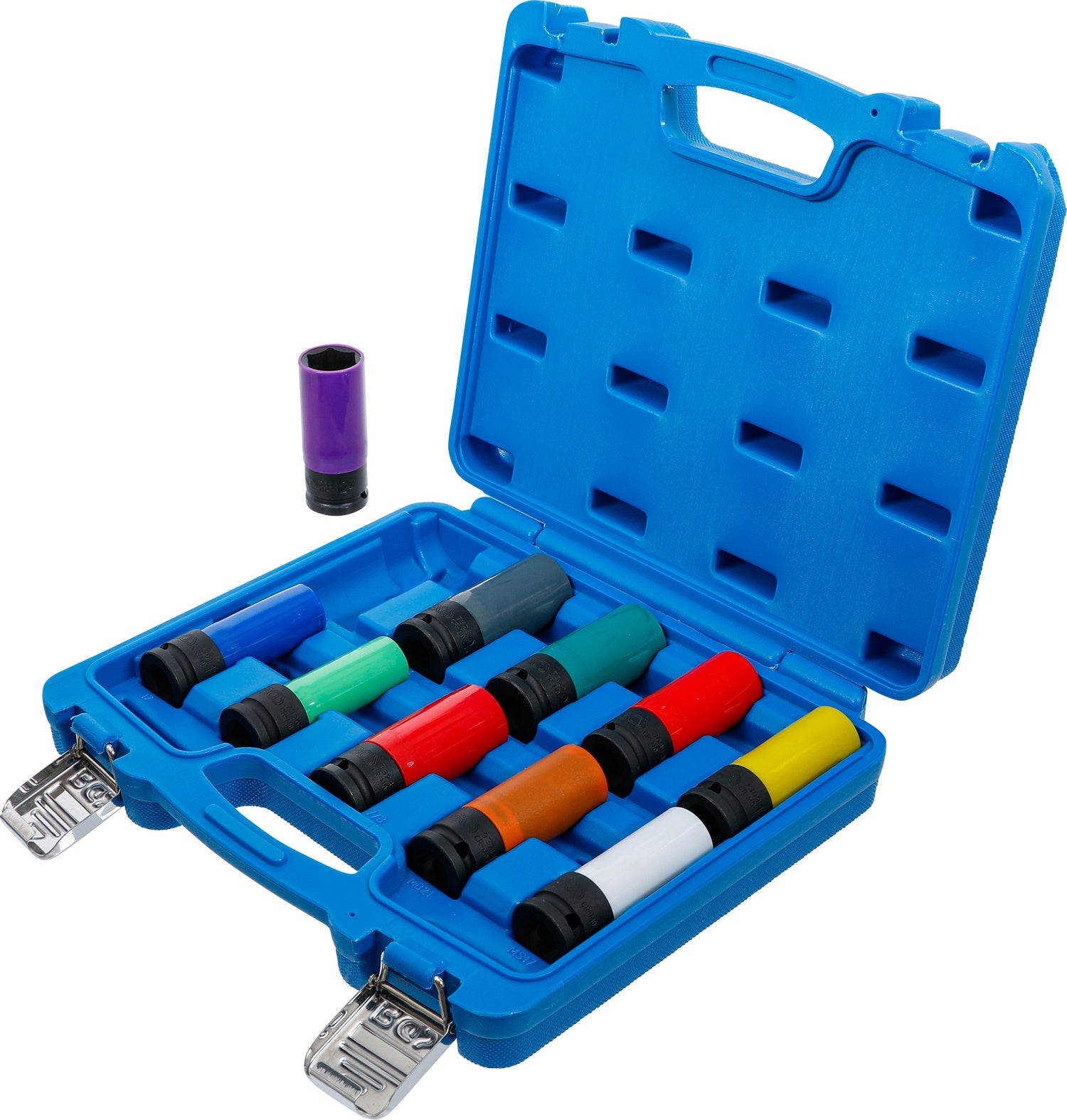 BGS 7311 Satz Kraft Schoneinsätze Spezial-Radschrauben Antrieb 12,5mm (1/2") SW 15 - 24mm