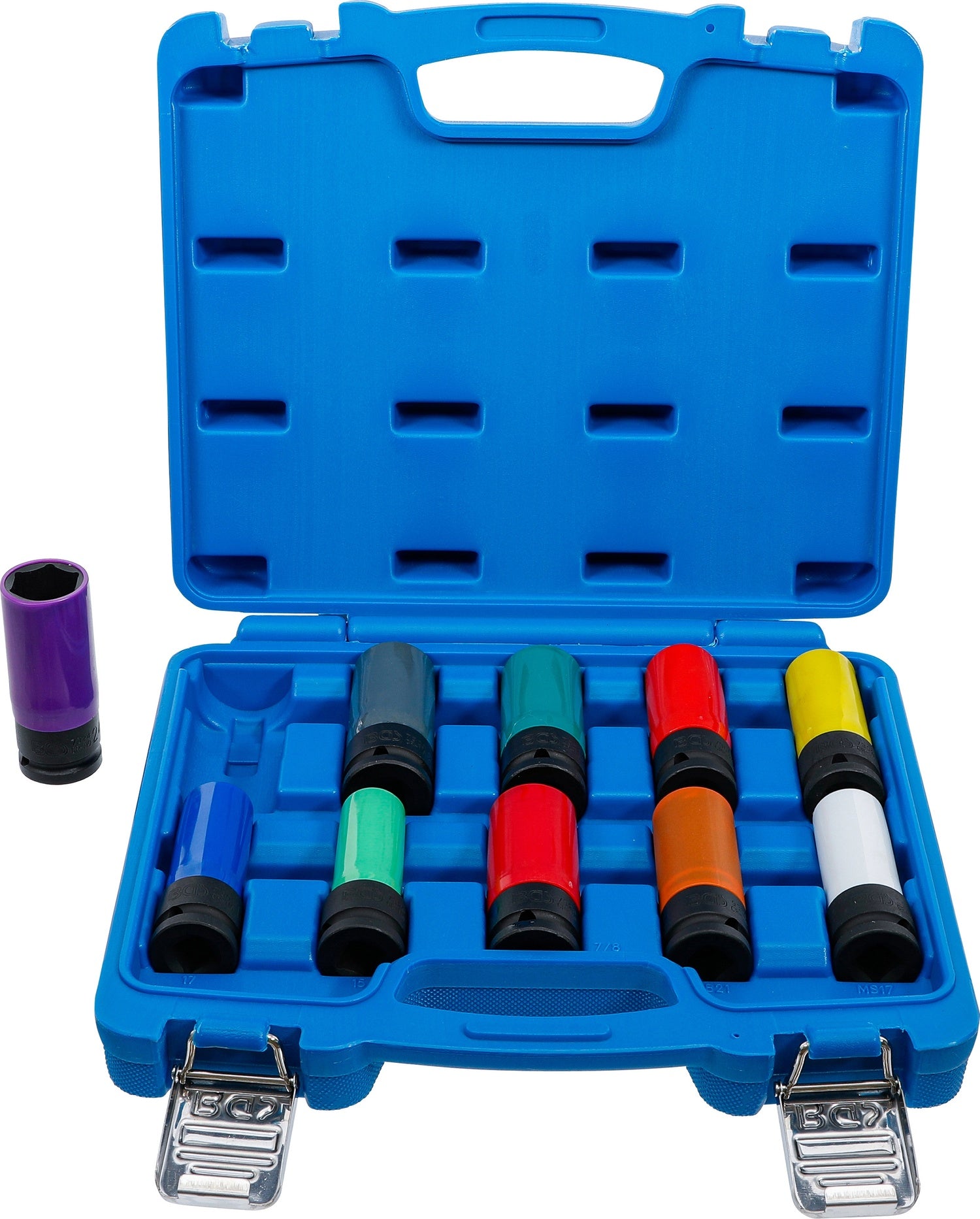 BGS 7311 Satz Kraft Schoneinsätze Spezial-Radschrauben Antrieb 12,5mm (1/2") SW 15 - 24mm