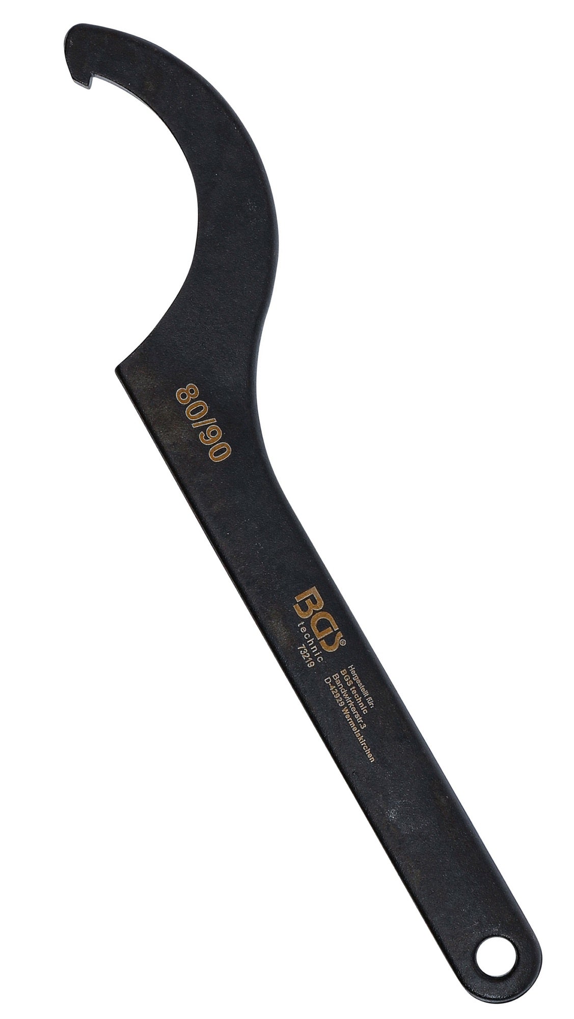 BGS 73219 Hakenschlüssel mit Nase für Schlüsselweiten von 80 - 90mm