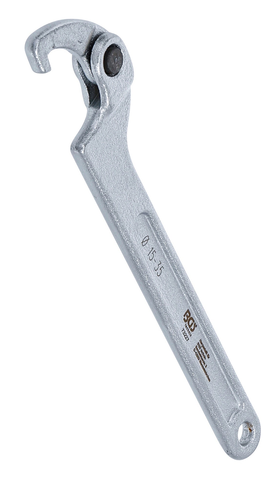 BGS 73227 Gelenk Hakenschlüssel mit Nase für Schlüsselweiten von 15 - 35mm