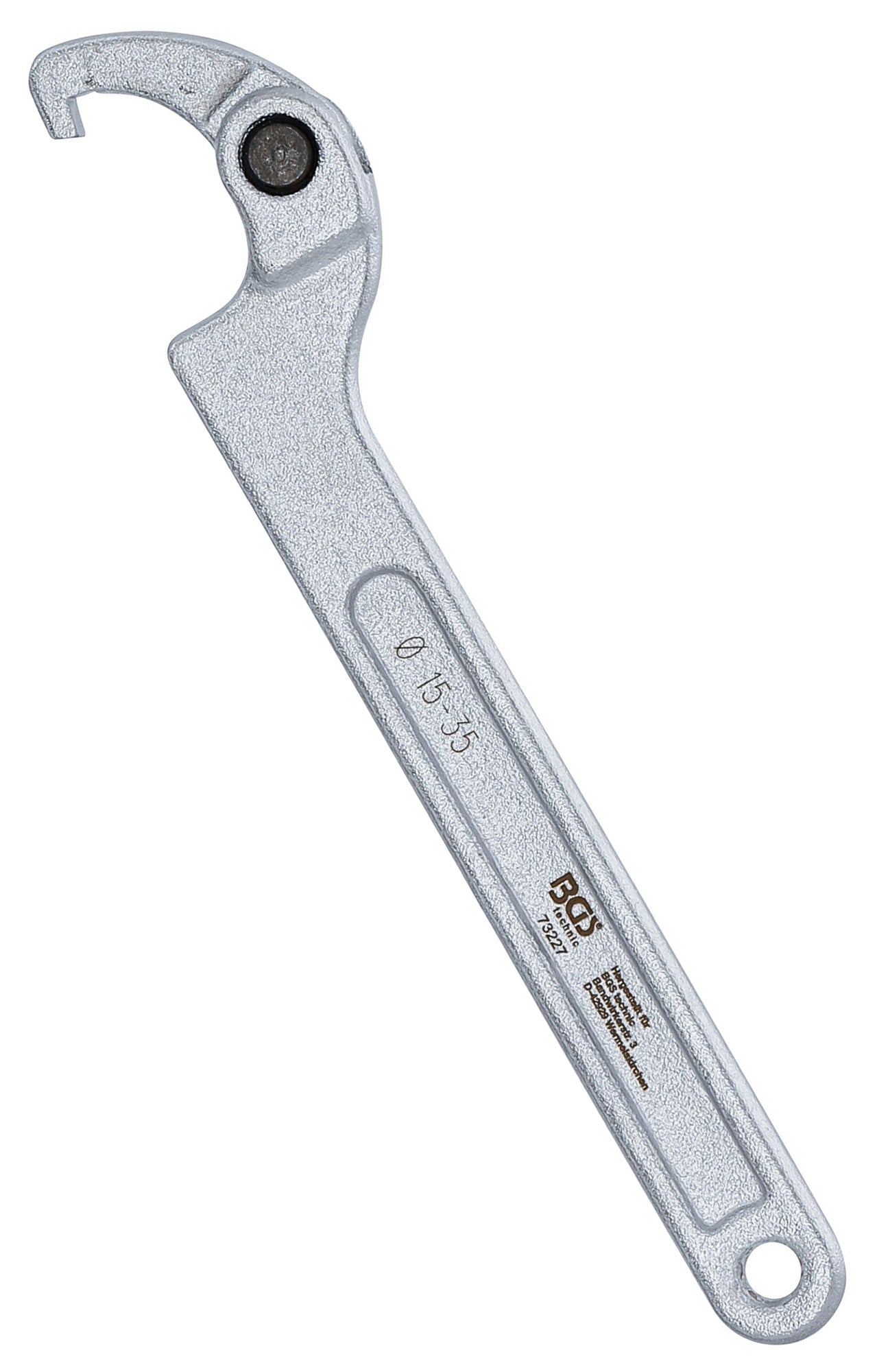 BGS 73227 Gelenk Hakenschlüssel mit Nase für Schlüsselweiten von 15 - 35mm