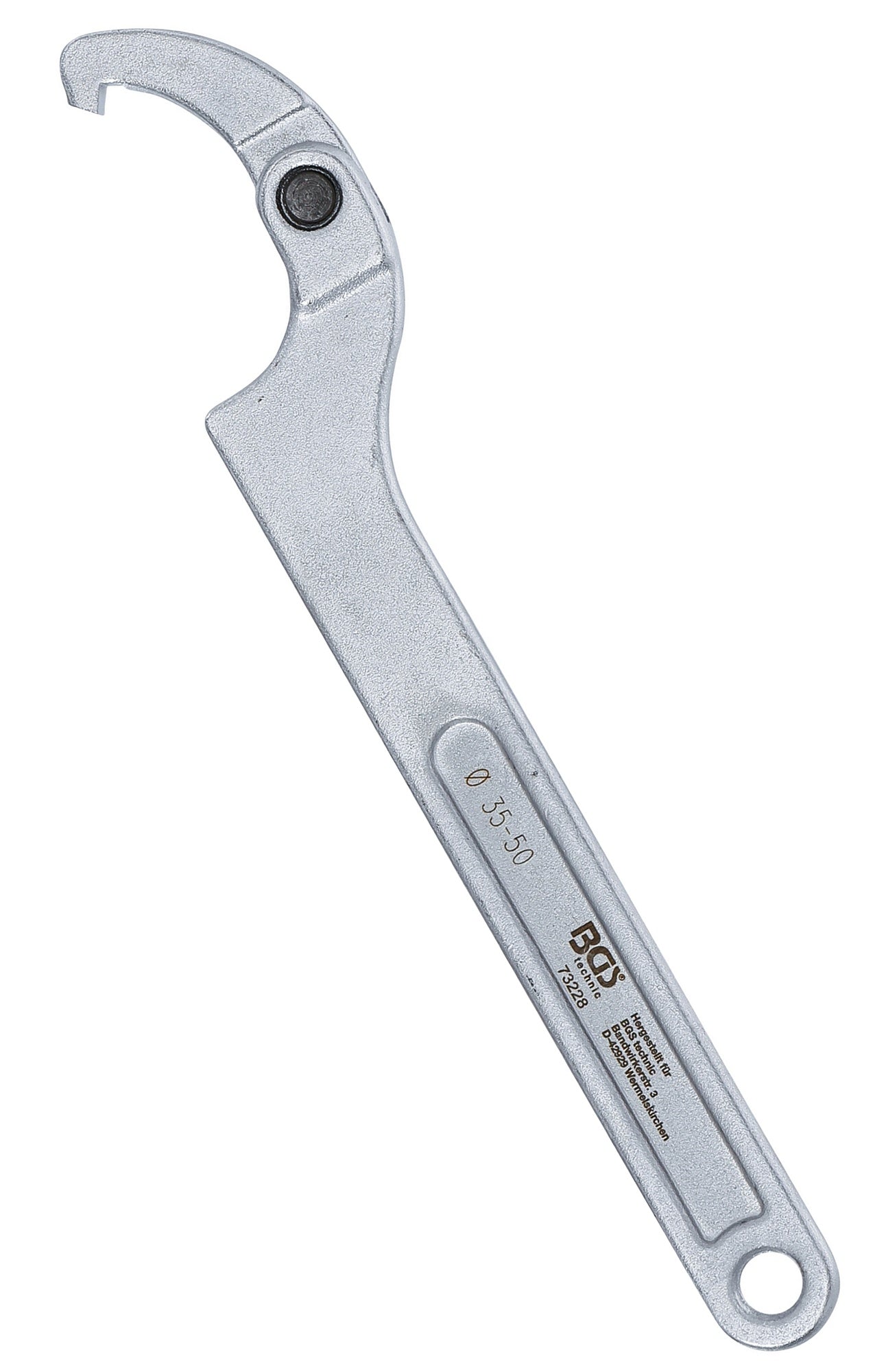BGS 73228 Gelenk Hakenschlüssel mit Nase für Schlüsselweiten von 35 - 50mm