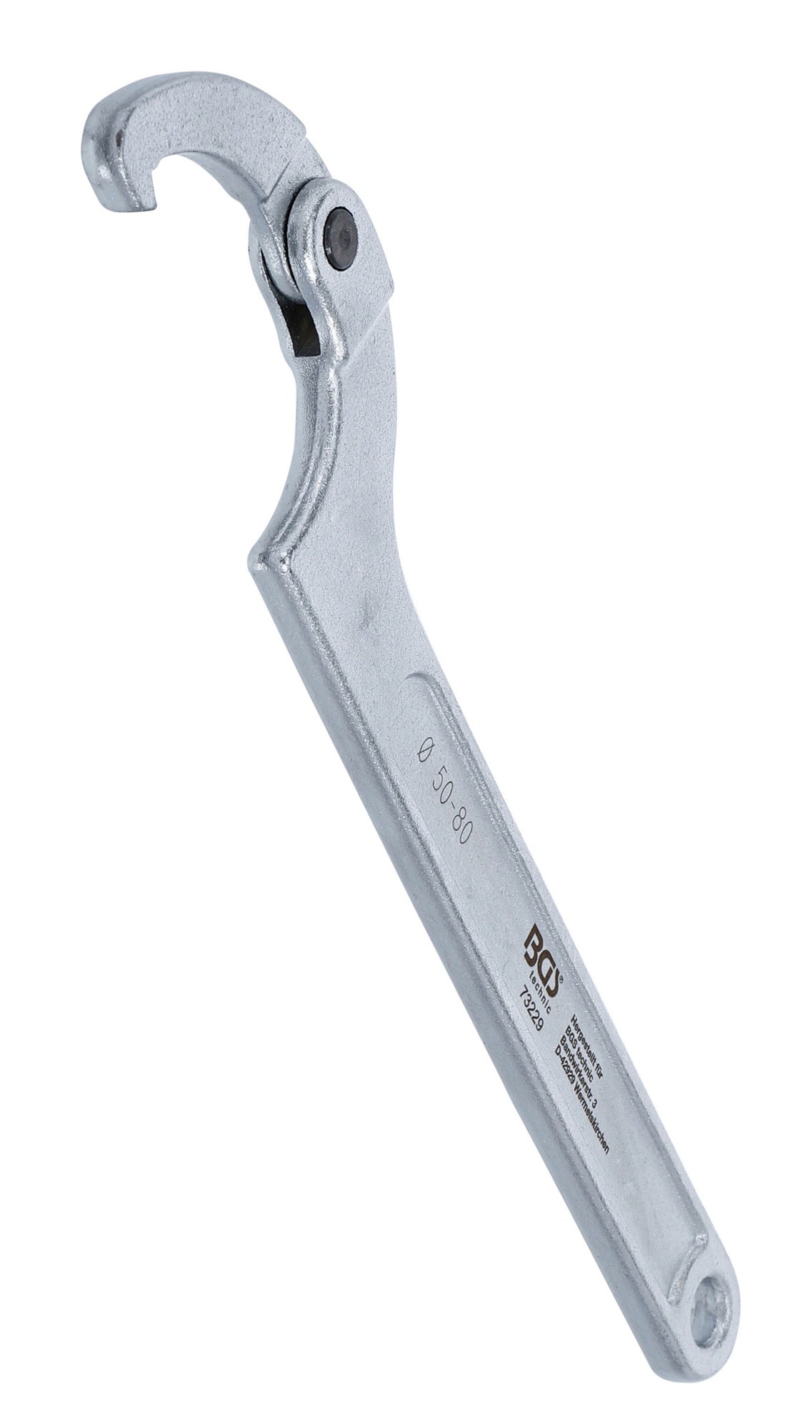 BGS 73229 Gelenk Hakenschlüssel mit Nase für Schlüsselweiten von 50 - 80mm