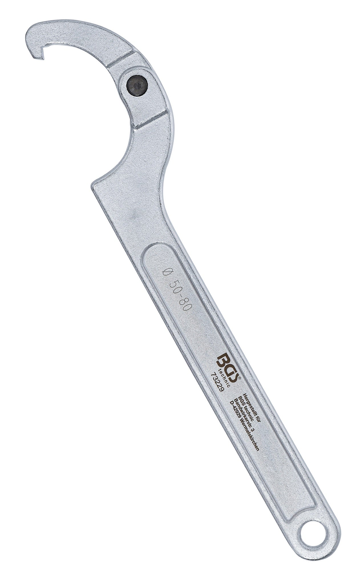 BGS 73229 Gelenk Hakenschlüssel mit Nase für Schlüsselweiten von 50 - 80mm