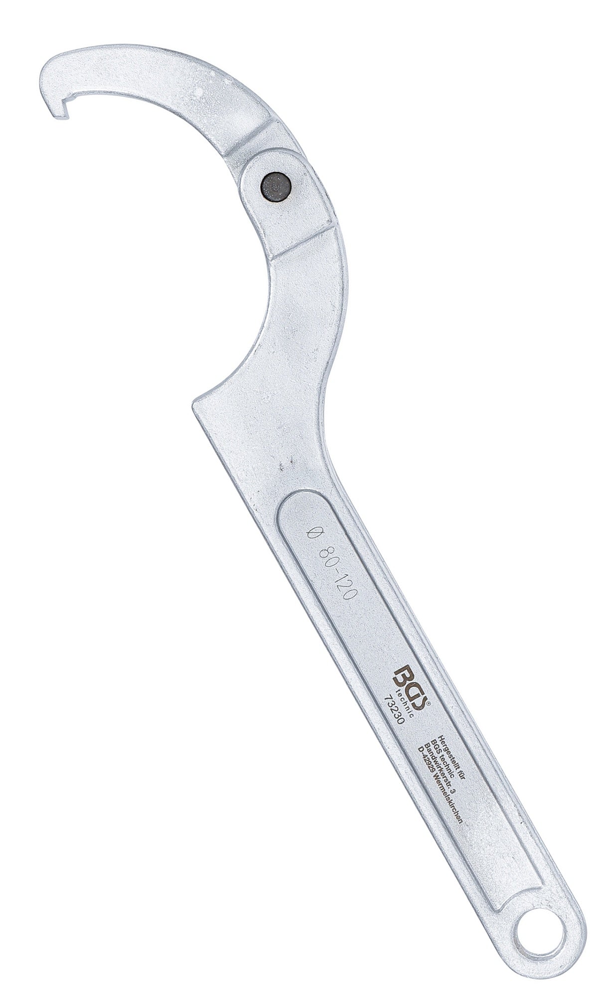 BGS 73230 Gelenk Hakenschlüssel mit Nase für Schlüsselweiten von 80 - 120mm
