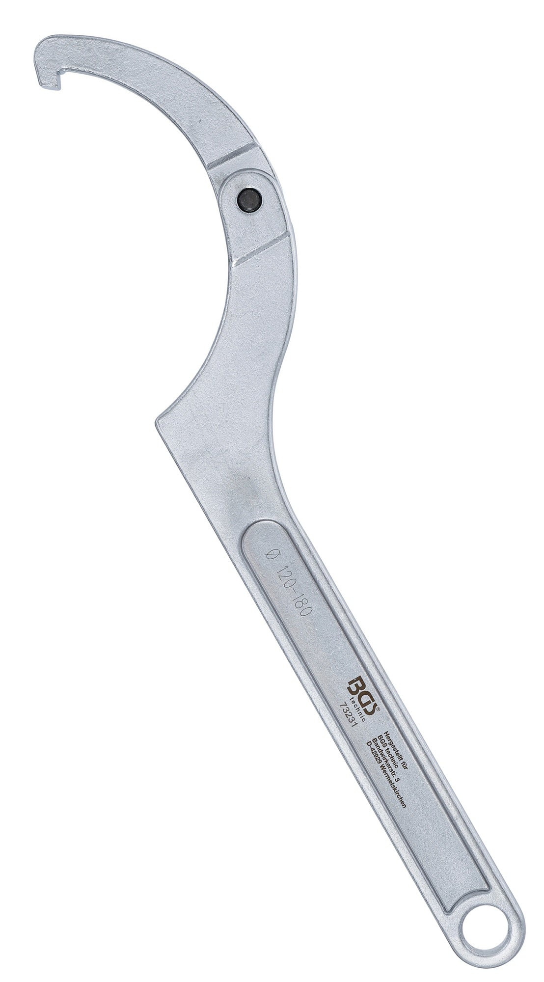 BGS 73231 Gelenk Hakenschlüssel mit Nase für Schlüsselweiten von 120 - 180mm