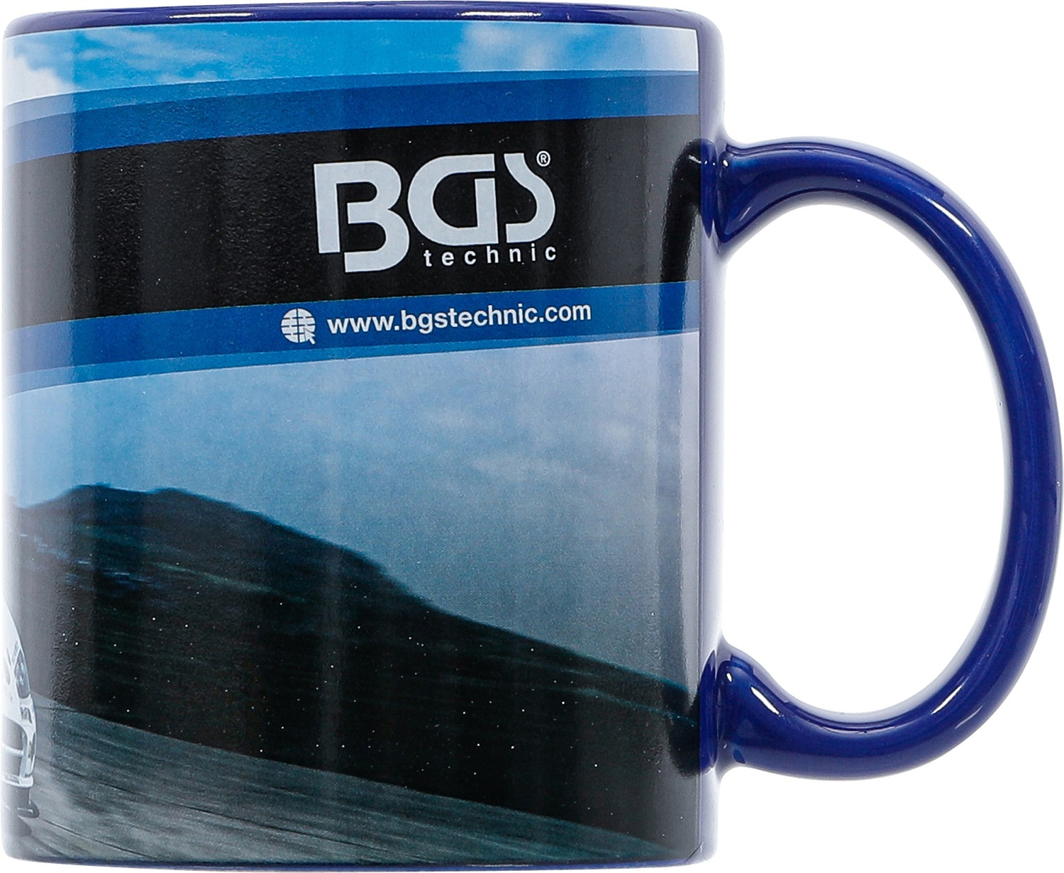 BGS 73355 Kaffeetasse blau mit BGS Logo