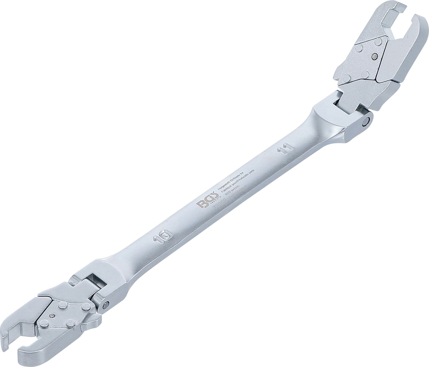BGS 73360 Bremsleitungsschlüssel mit Ratschenfunktion SW 10x11mm Länge 138mm