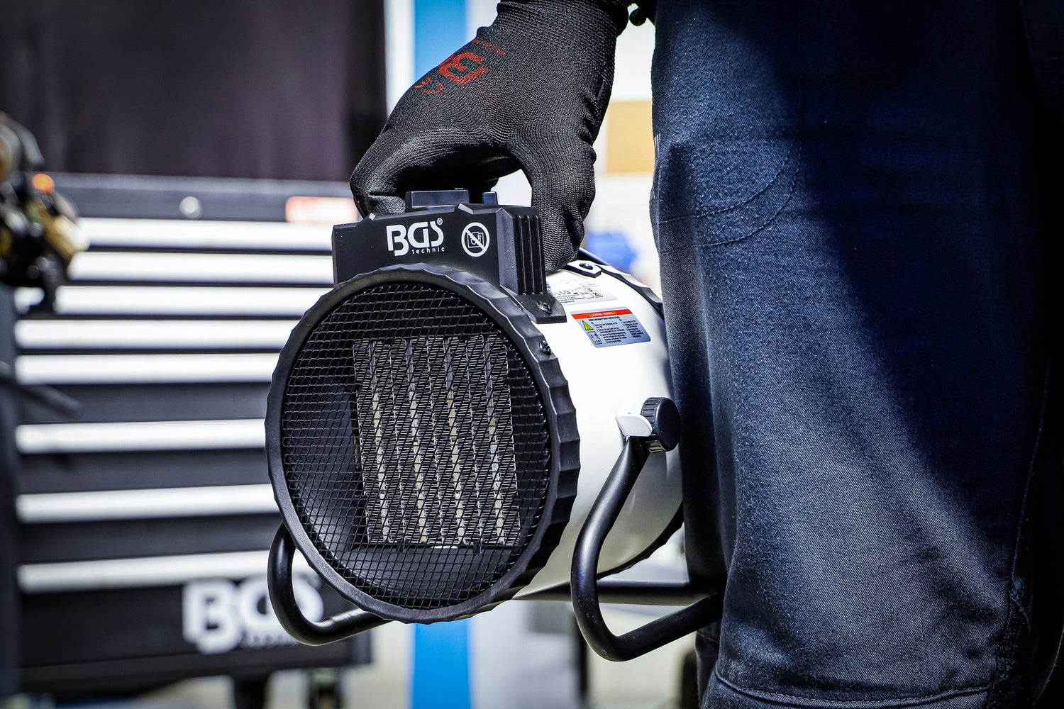 BGS 73370 Heizlüfter Heizung elektrisch 2000 Watt IP20 2 Heizstufen tragbar