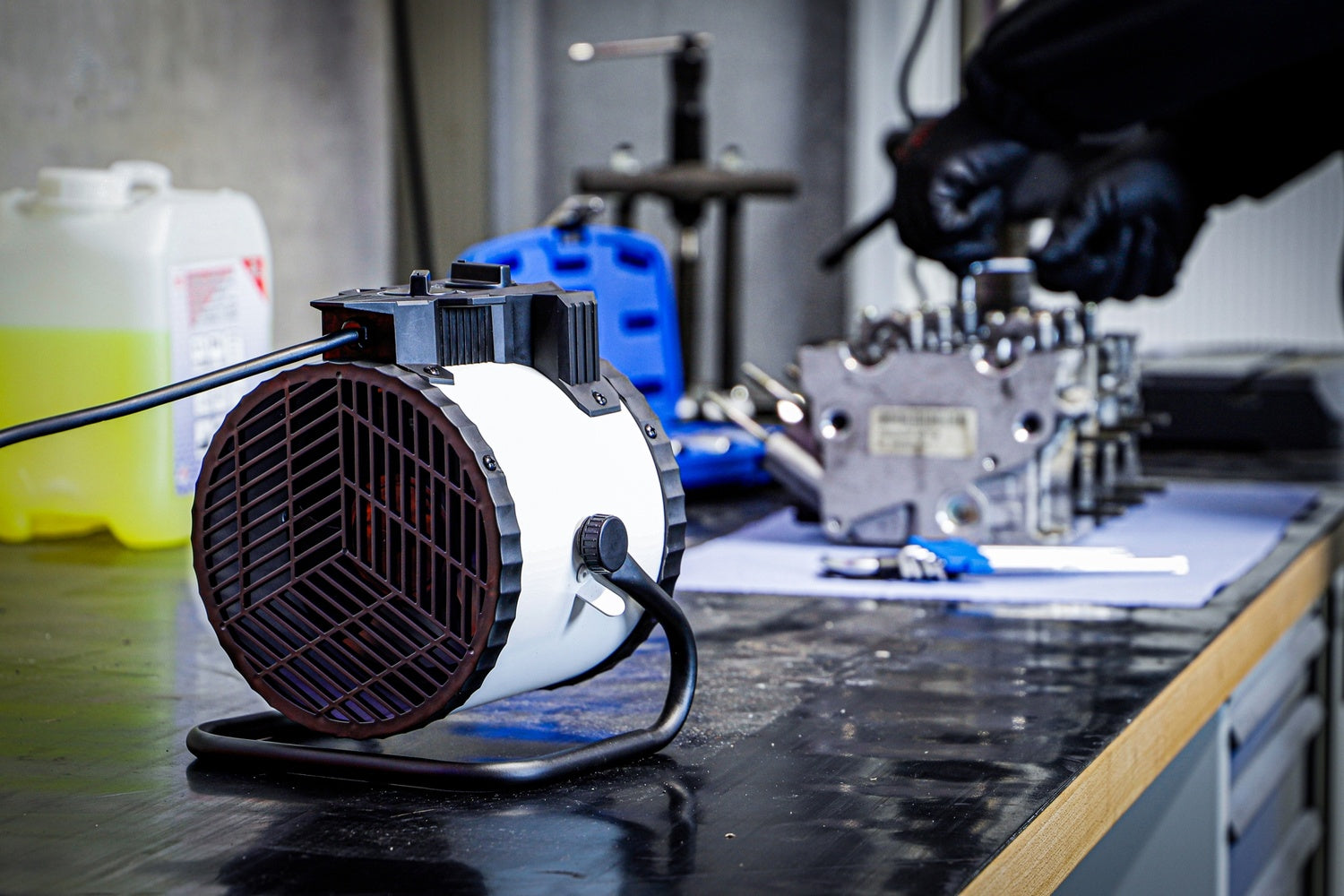 BGS 73370 Heizlüfter Heizung elektrisch 2000 Watt IP20 2 Heizstufen tragbar