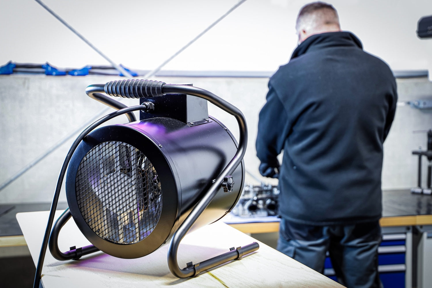 BGS 73372 Heizlüfter elektrisch Heizung 5000 Watt IPX4 2 Heizstufen tragbar